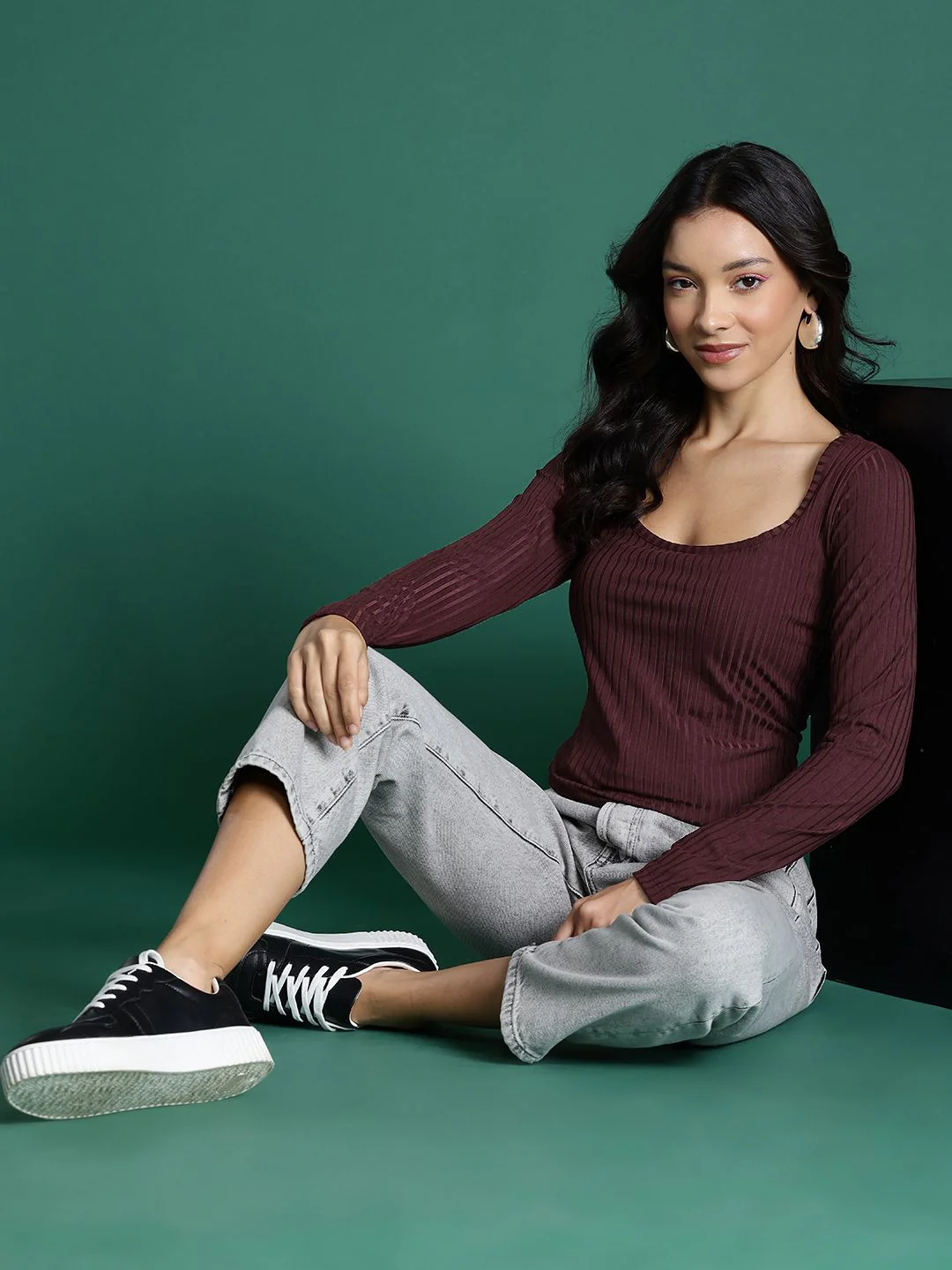 DressBerry Ribbed Scoop Neck Top - Image 4