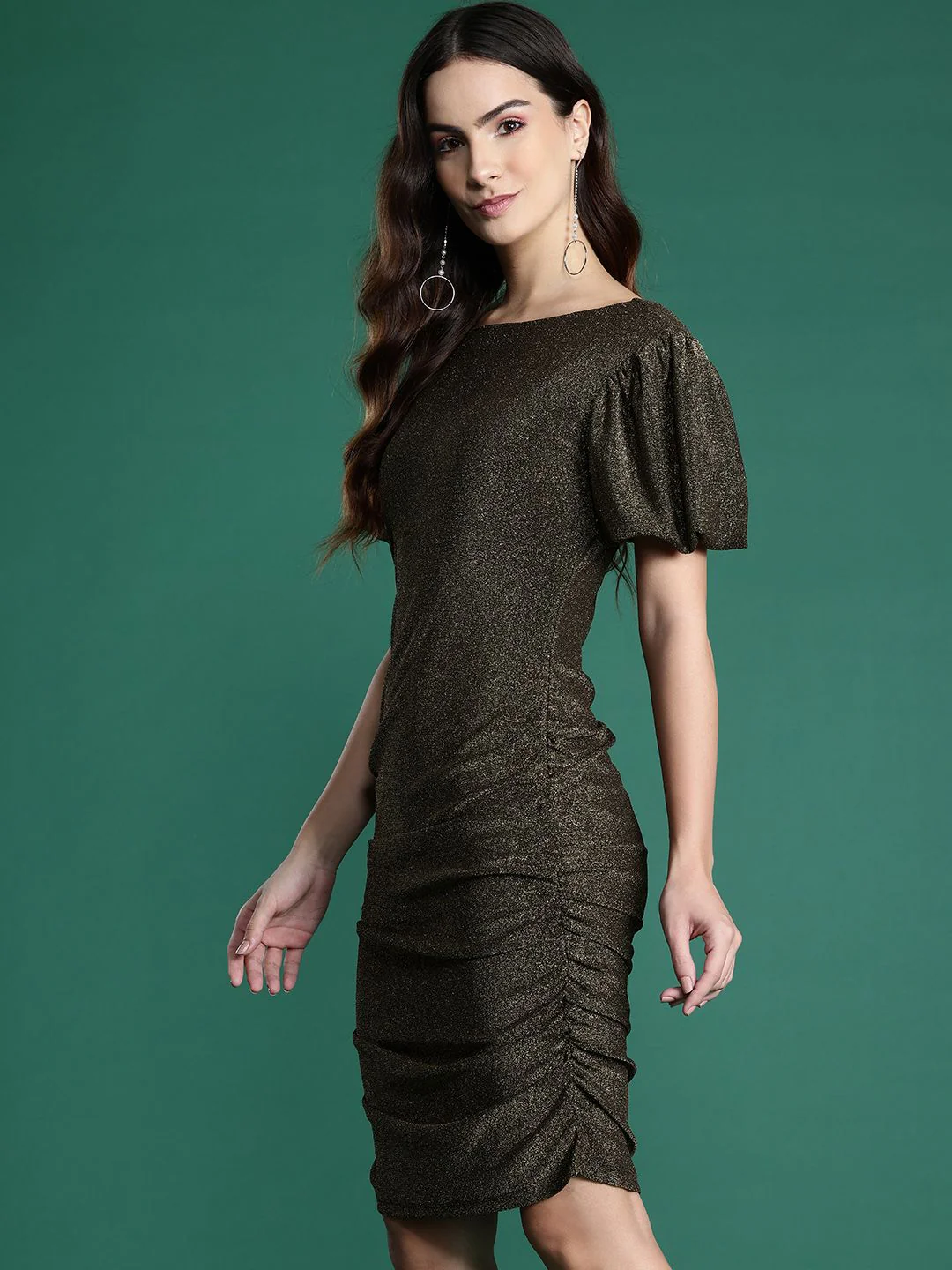 DressBerry Ruched Bodycon Dress - Image 3
