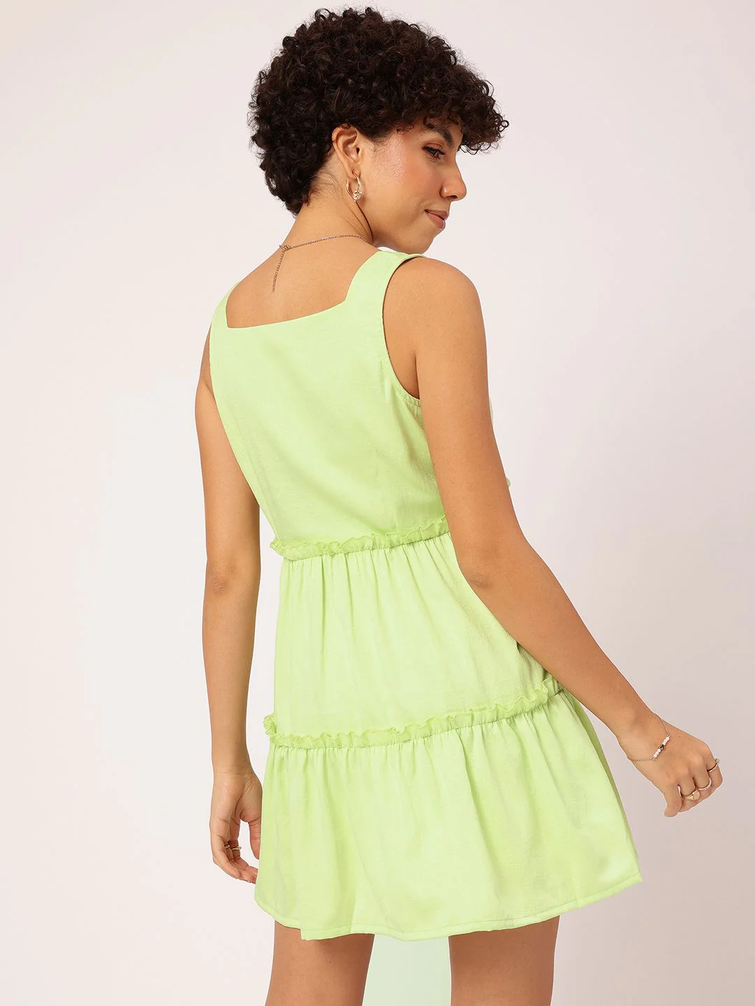 DressBerry Ruffled Radiance A-Line Mini Dress - Image 4