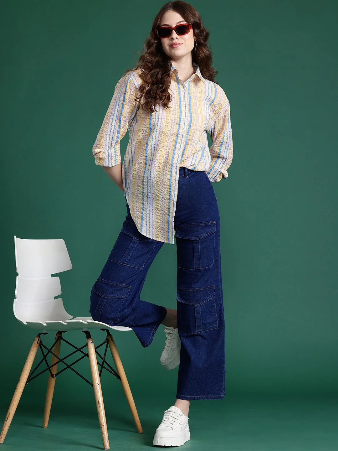 DressBerry Seersucker Striped Casual Shirt - Image 6