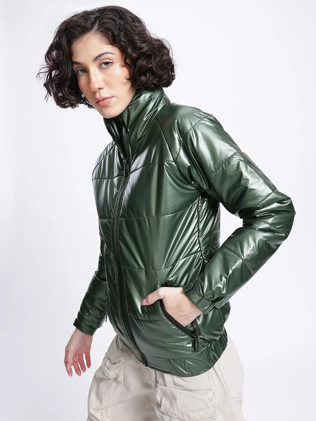 DressBerry Shimmer Shine Puffer Jacket - Image 4