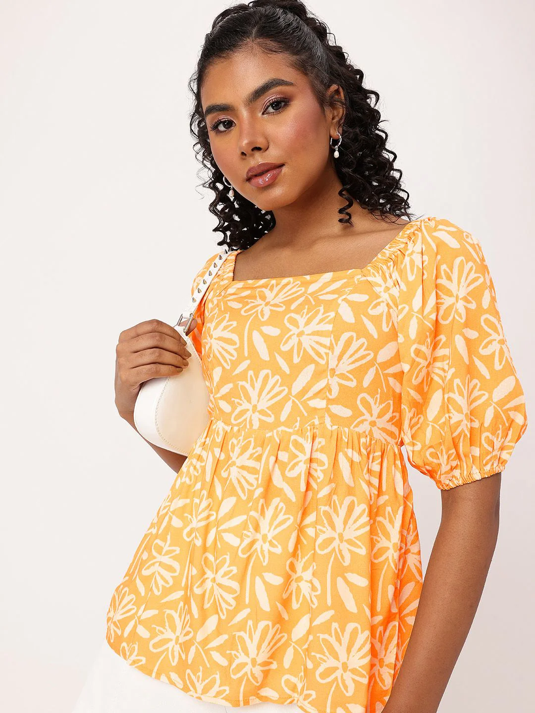 DressBerry Slay it With Flowers Printed A-Line Top - Image 2