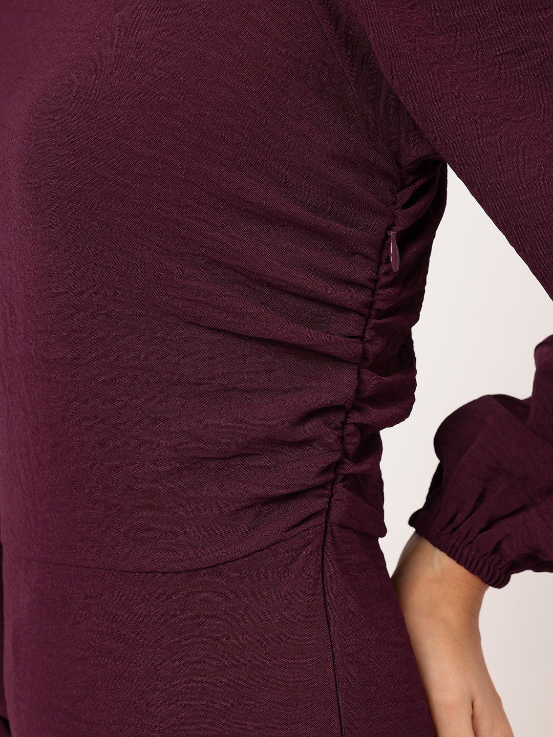 DressBerry Sleeky Stylish Puff Sleeves Mini Dress - Image 7