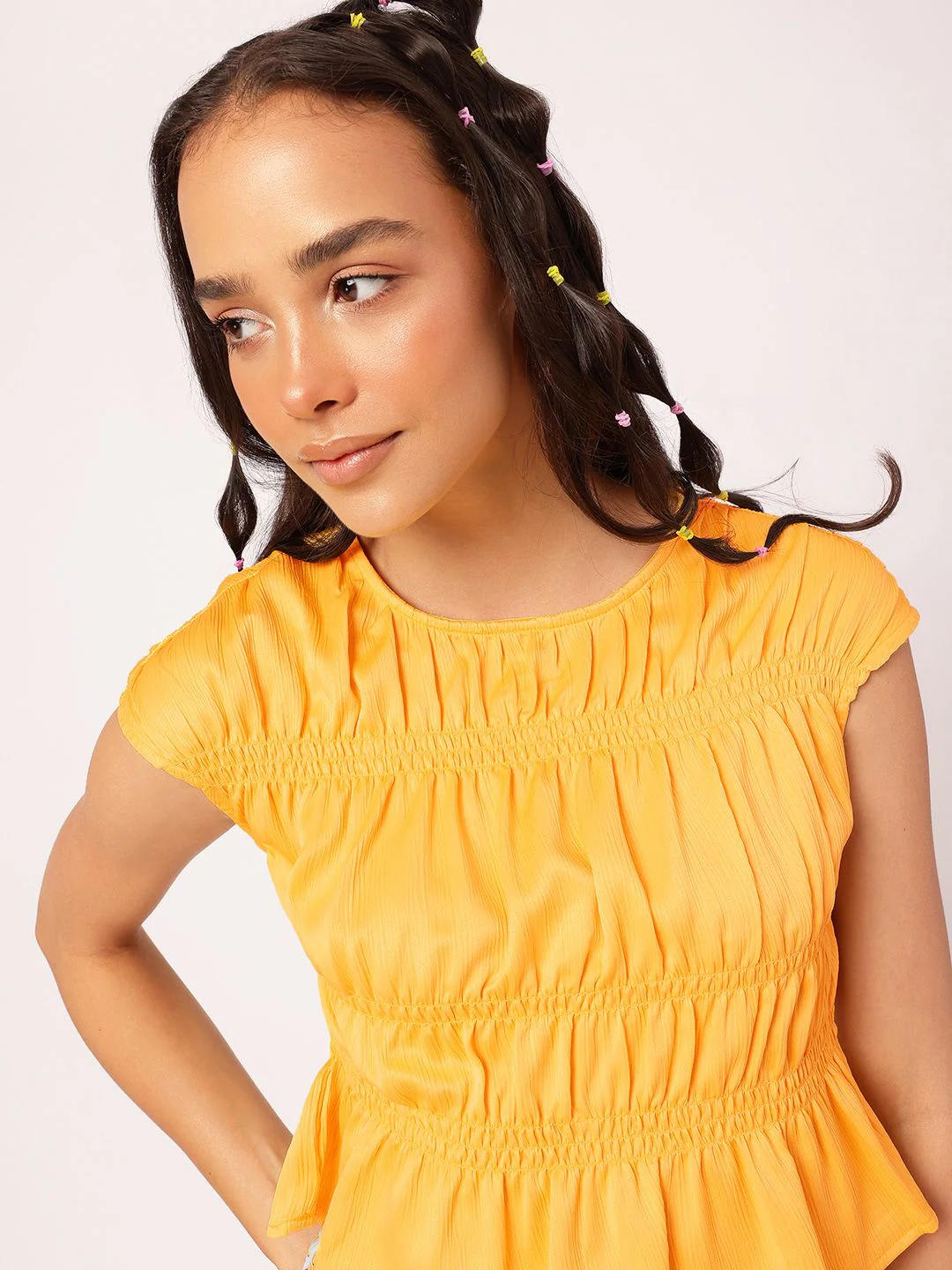 DressBerry Smocked Core Ruffled Top - Image 3
