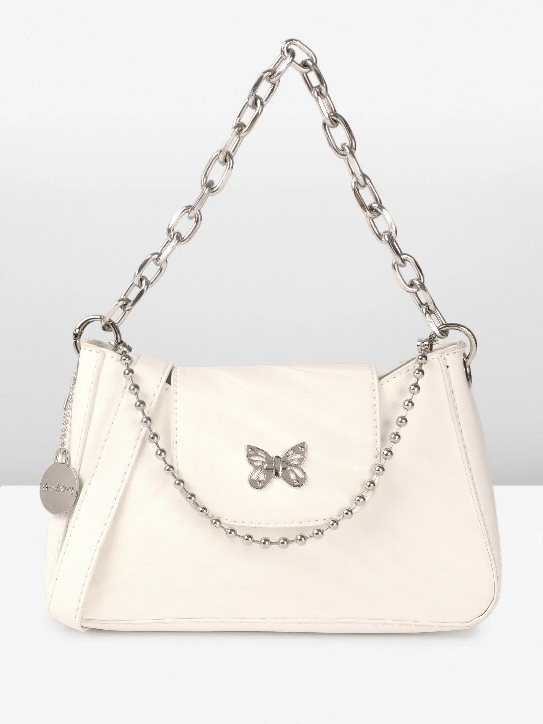 DressBerry Structured Shoulder Bag with Chain - Image 2