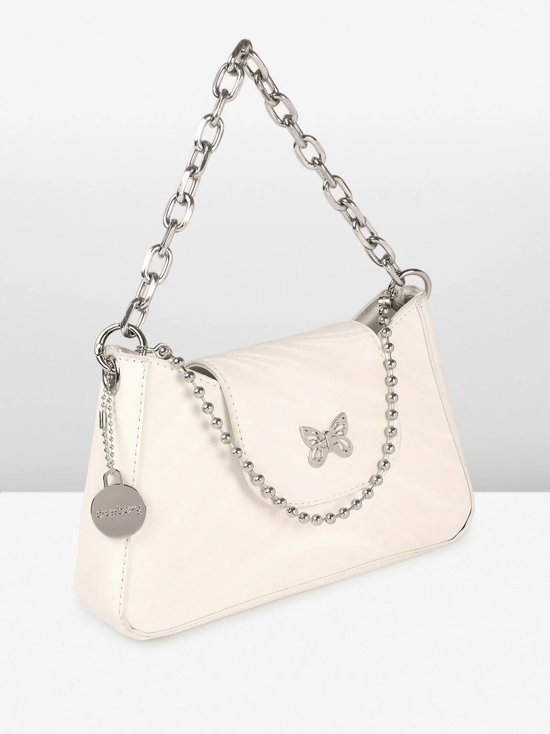 DressBerry Structured Shoulder Bag with Chain - Image 3