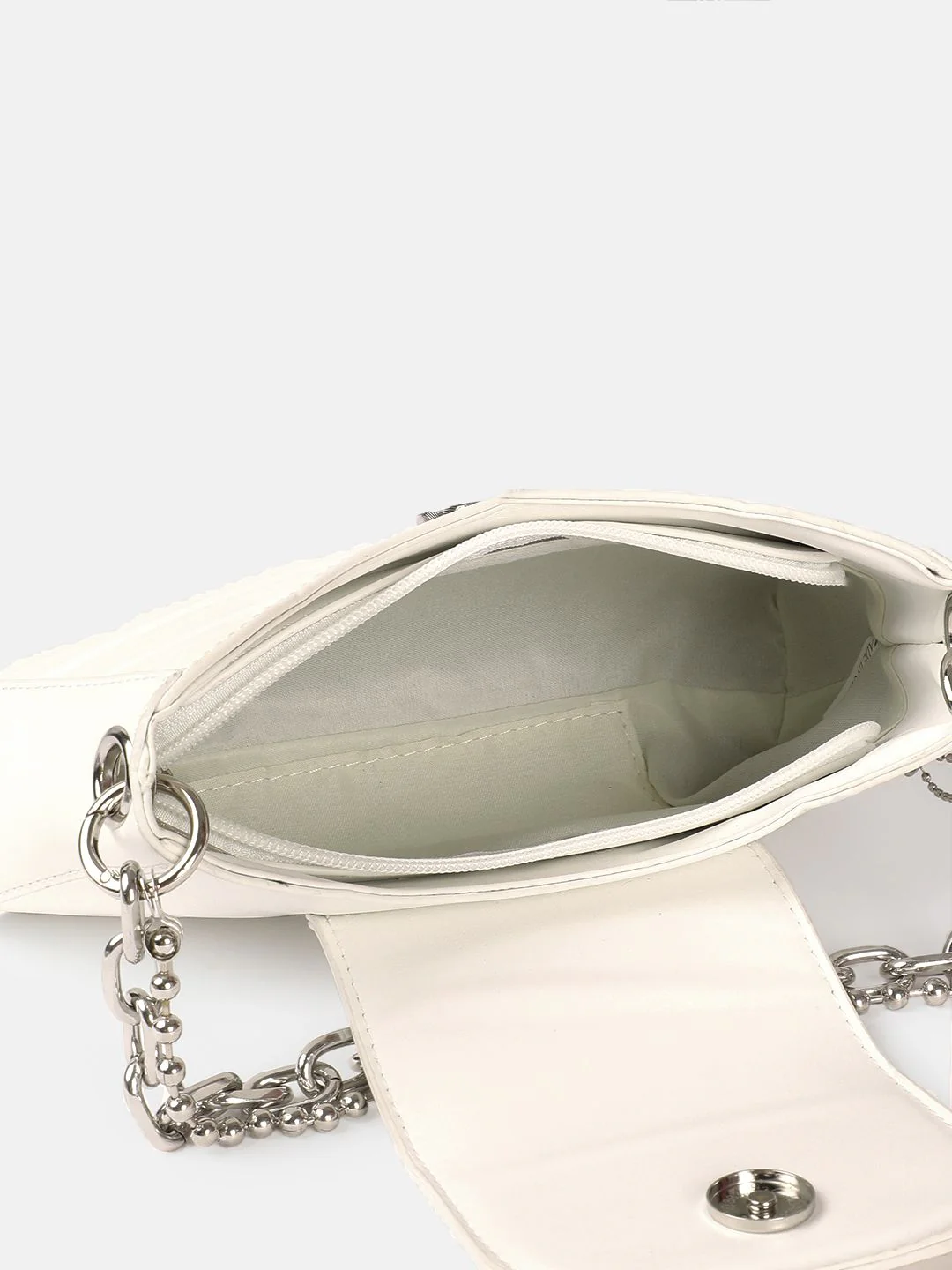 DressBerry Structured Shoulder Bag with Chain - Image 6