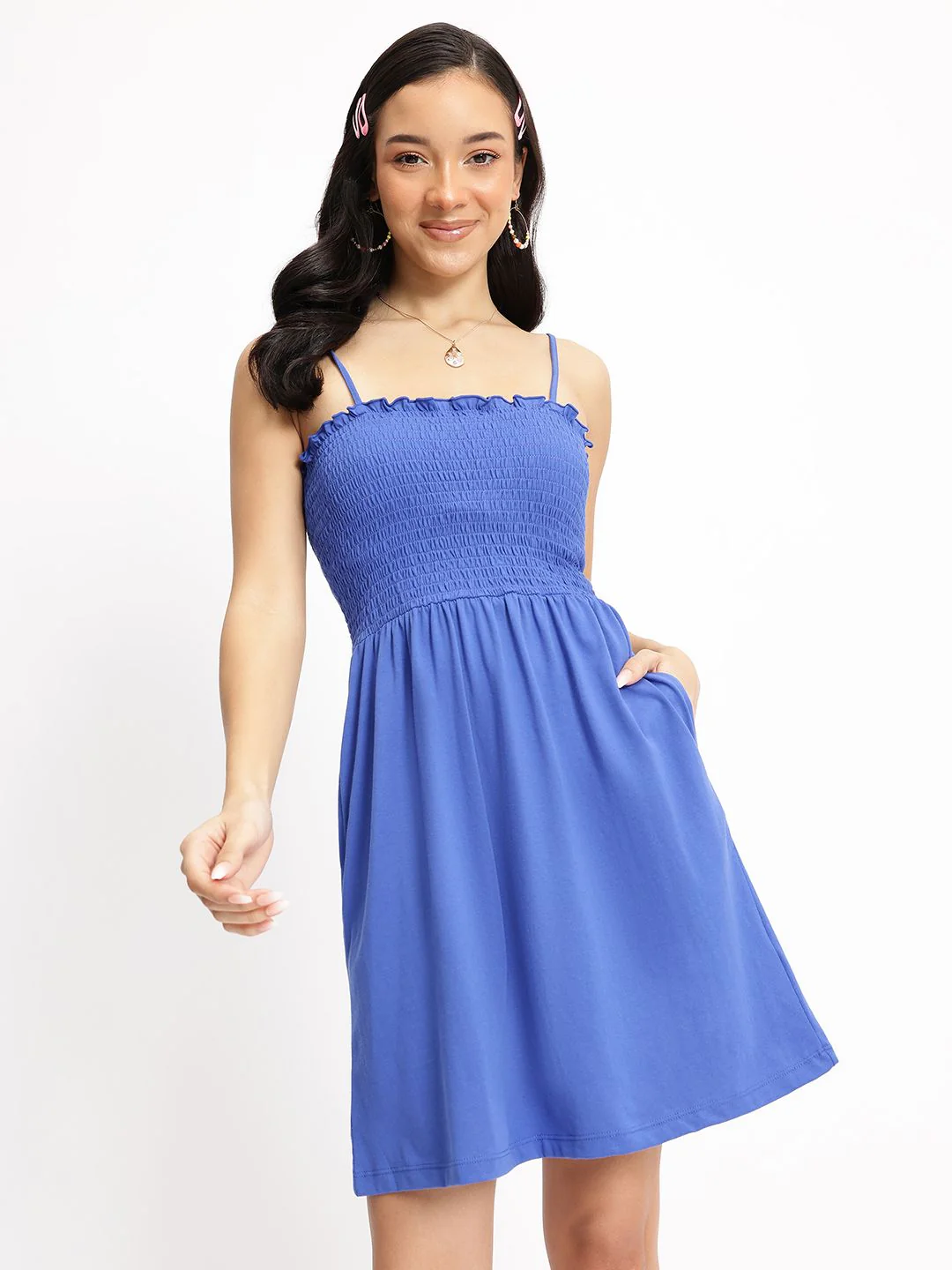 DressBerry Summer Smocked A-Line Dress - Image 2