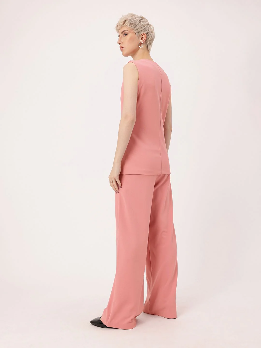 DressBerry Sweet Glamour V-Neck Top & Pleated Trousers Co-Ords - Image 2