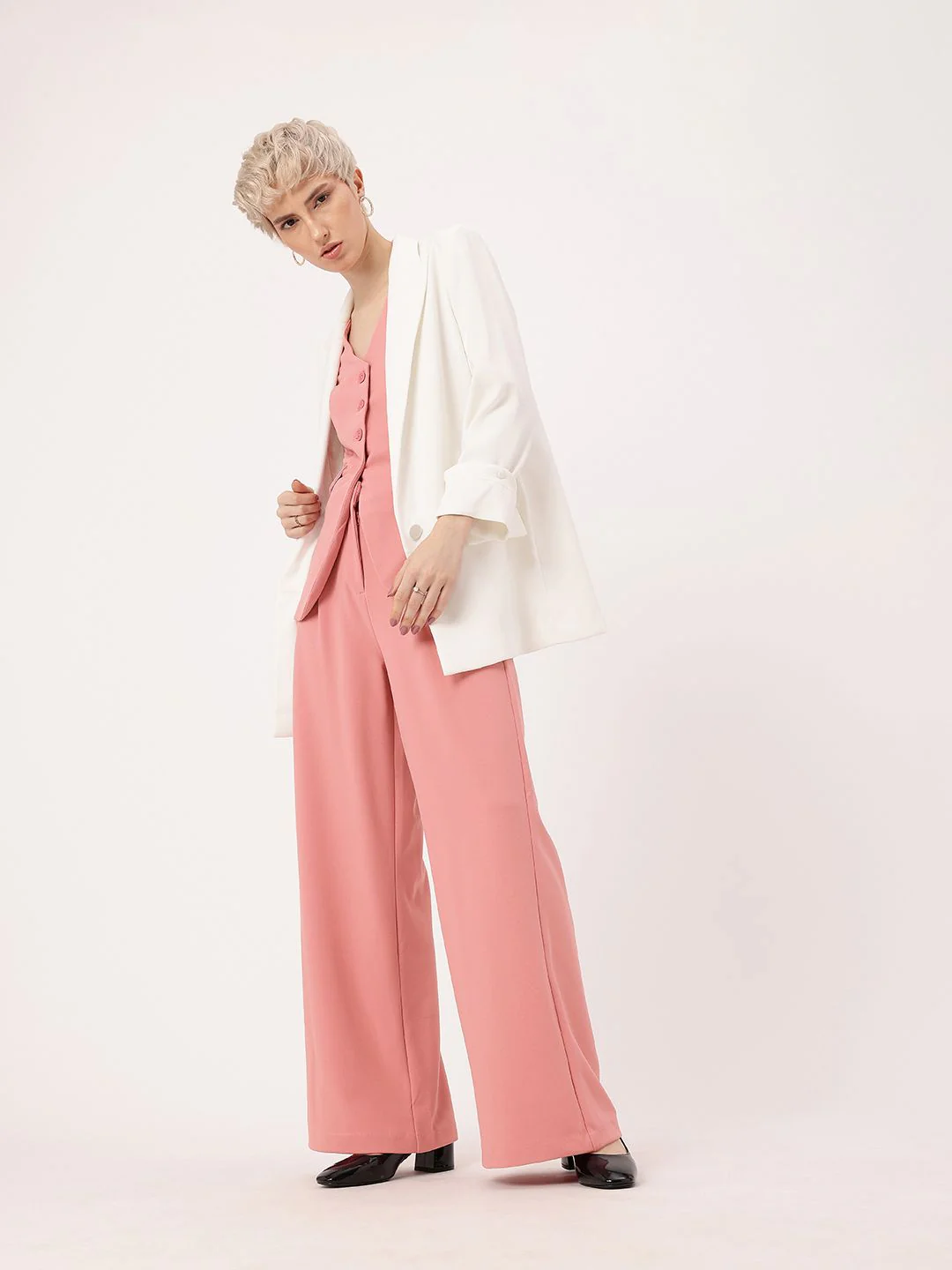 DressBerry Sweet Glamour V-Neck Top & Pleated Trousers Co-Ords - Image 6