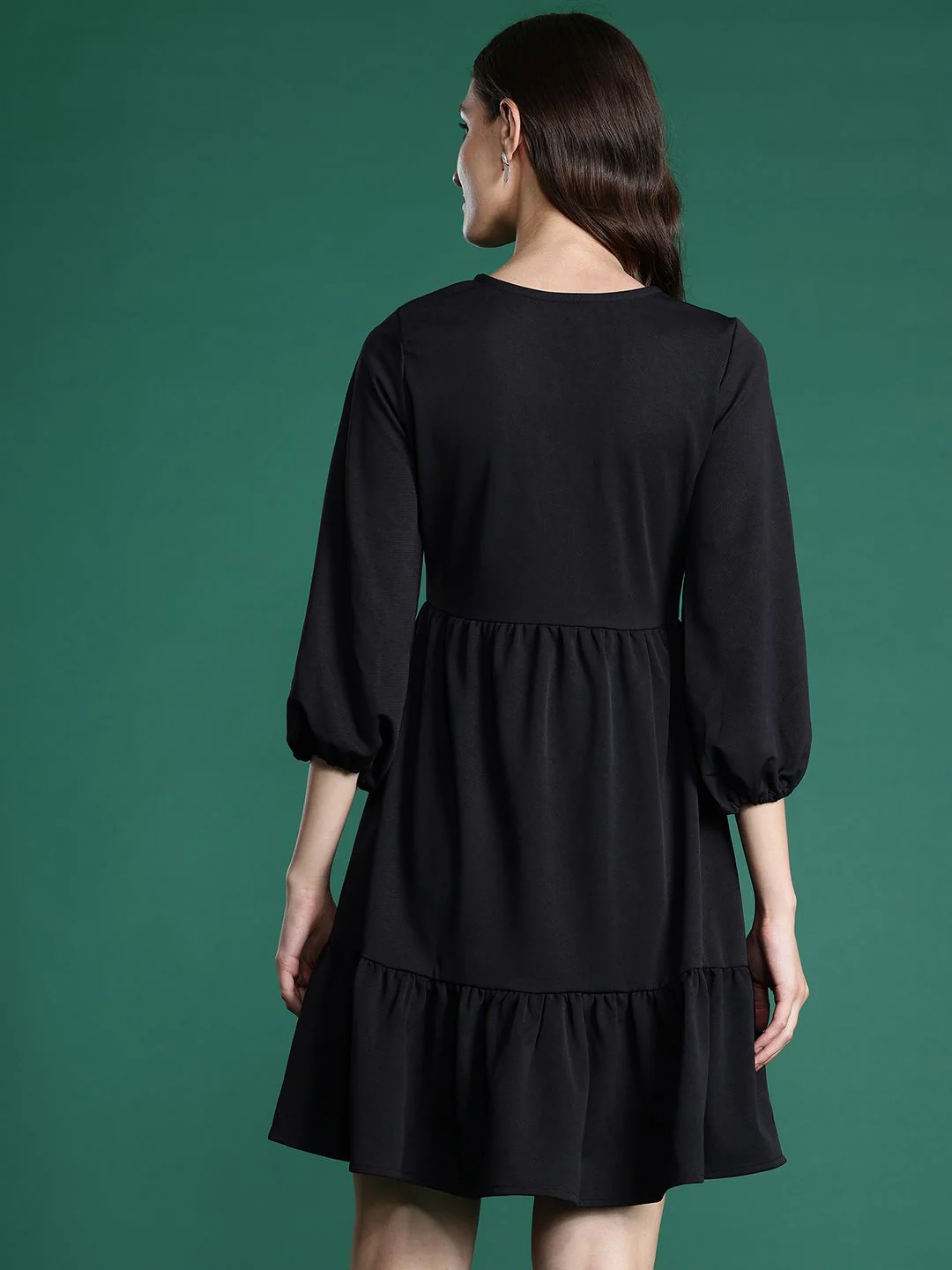 DressBerry Sweetheart Neck Puff Sleeve A-Line Dress - Image 5