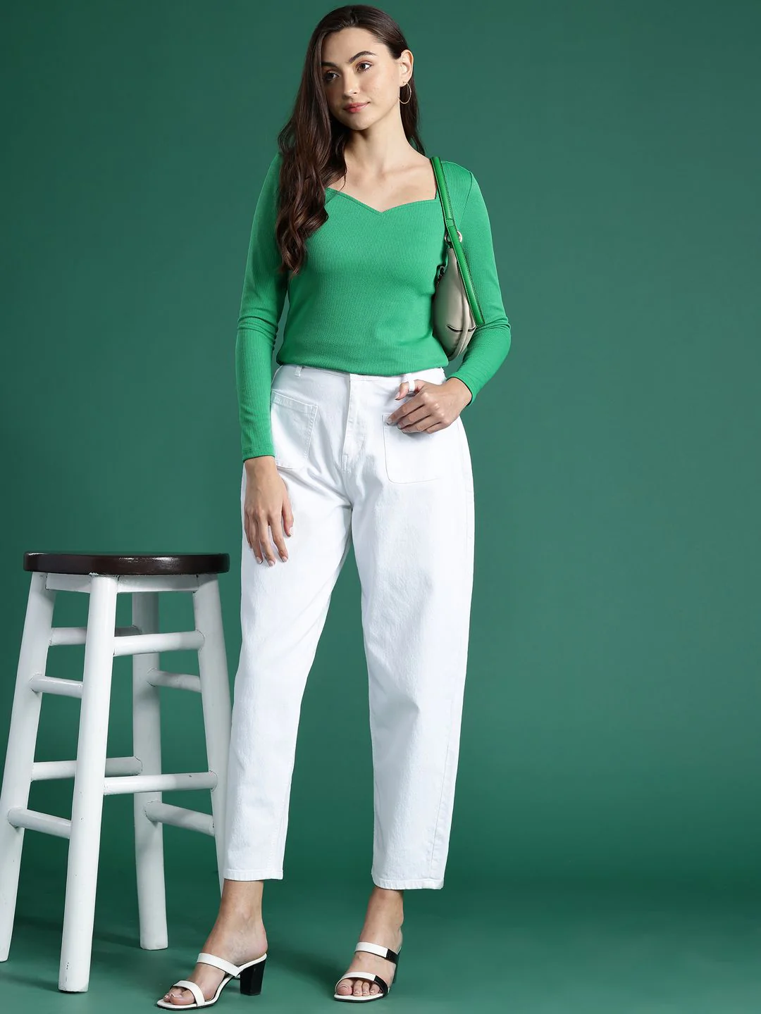 DressBerry Sweetheart Neck Ribbed Top - Image 4