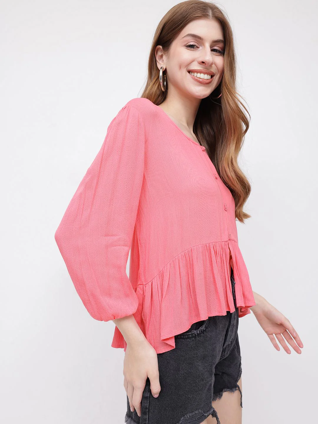 DressBerry The Flatter-Me Fit Pleated A-Line Top - Image 5