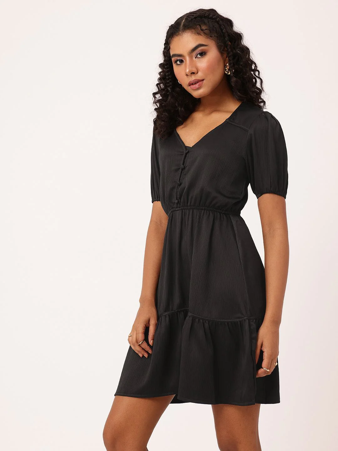 DressBerry The Perfect LBD Effortless Tiers Dress - Image 3