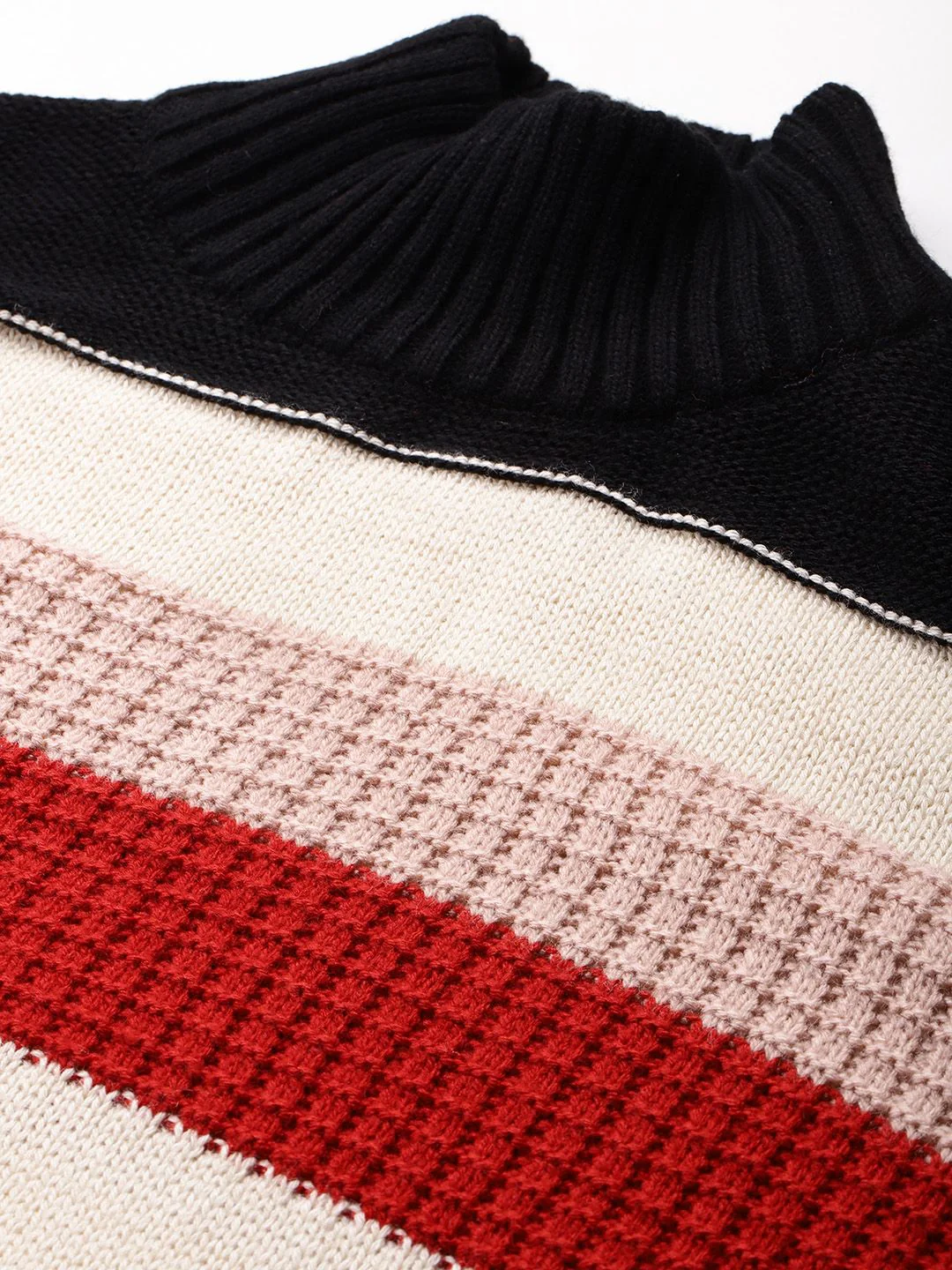 DressBerry Turtle Neck Striped Pullover - Image 2