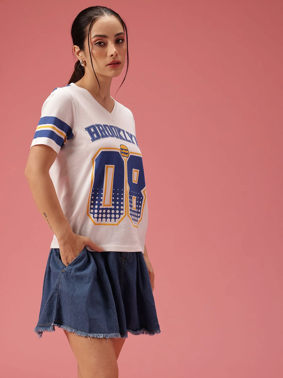DressBerry Typography Printed T-shirt - Image 5