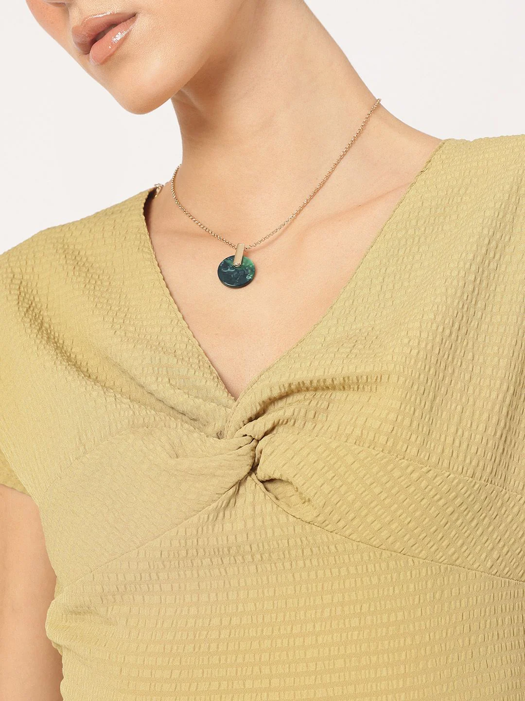DressBerry Urban Boho Cropped Twisted Seersucker Co-Ords - Image 3
