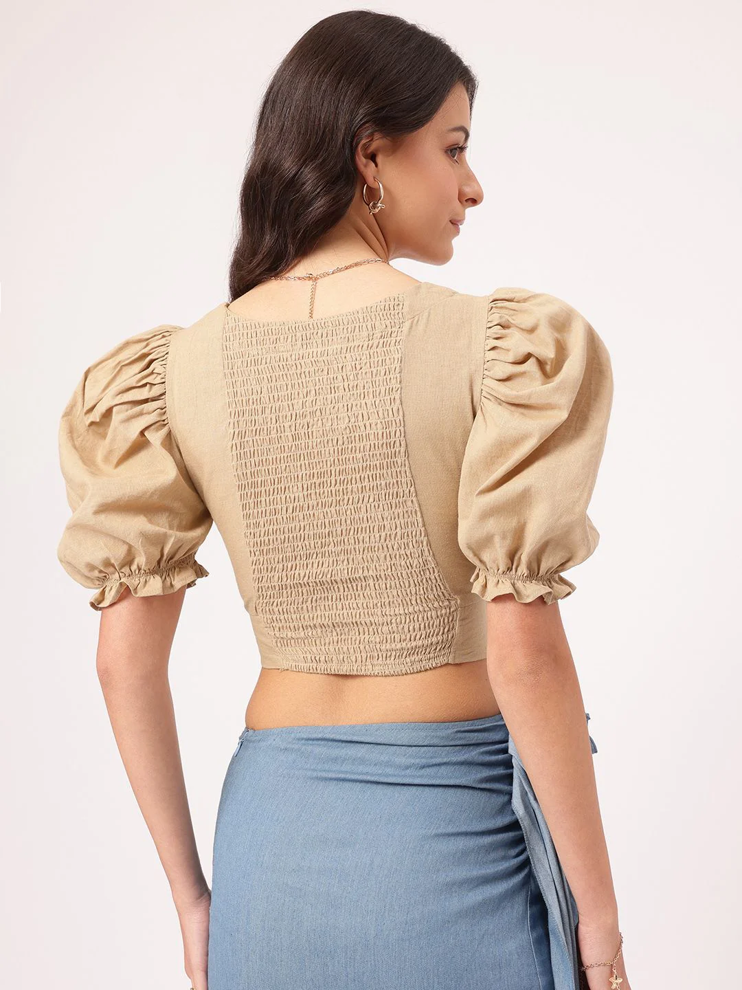 DressBerry Urban Boho Smocked Crop Top - Image 4