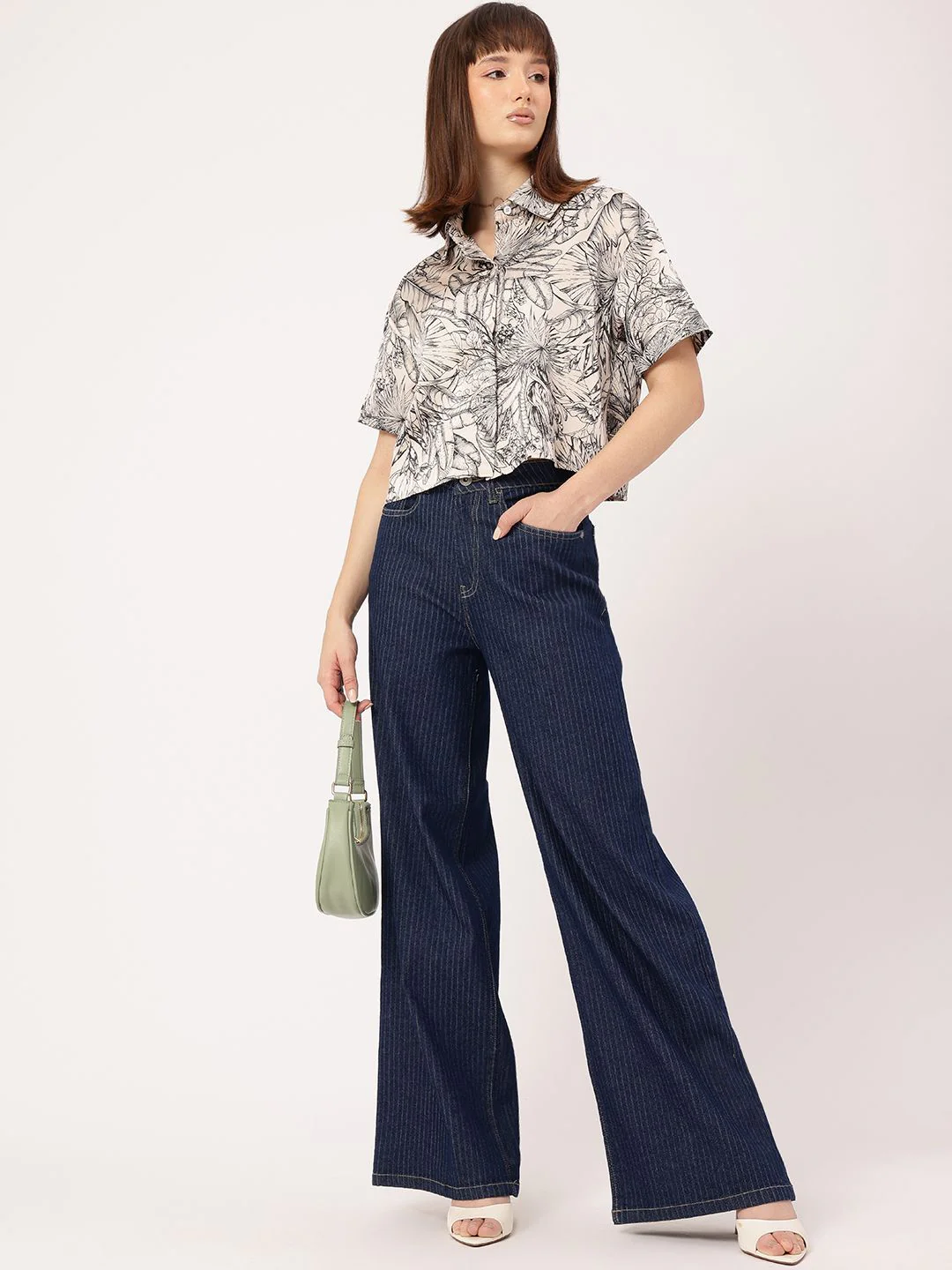 DressBerry Urban Softness Satin Finish Floral Printed Shirt - Image 6