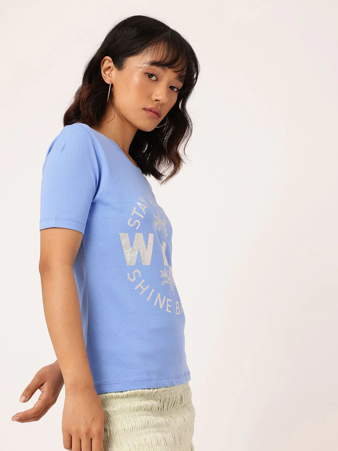 DressBerry Urban Wild Typography Printed Casual T-shirt - Image 2