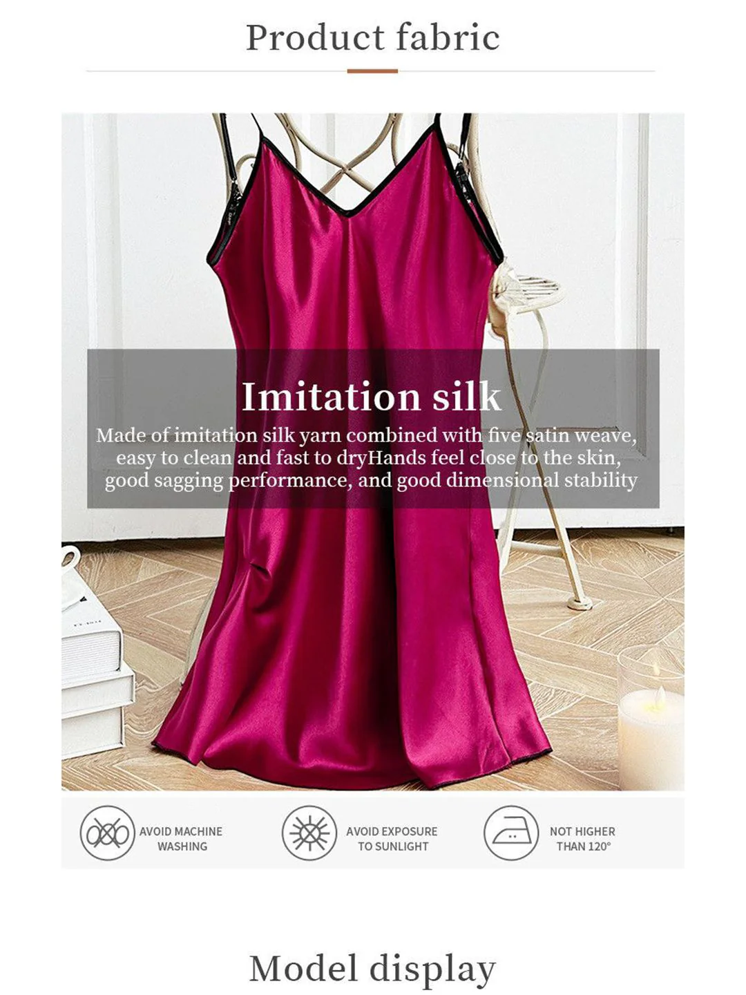 DressBerry V Neck Nightdress - Image 2