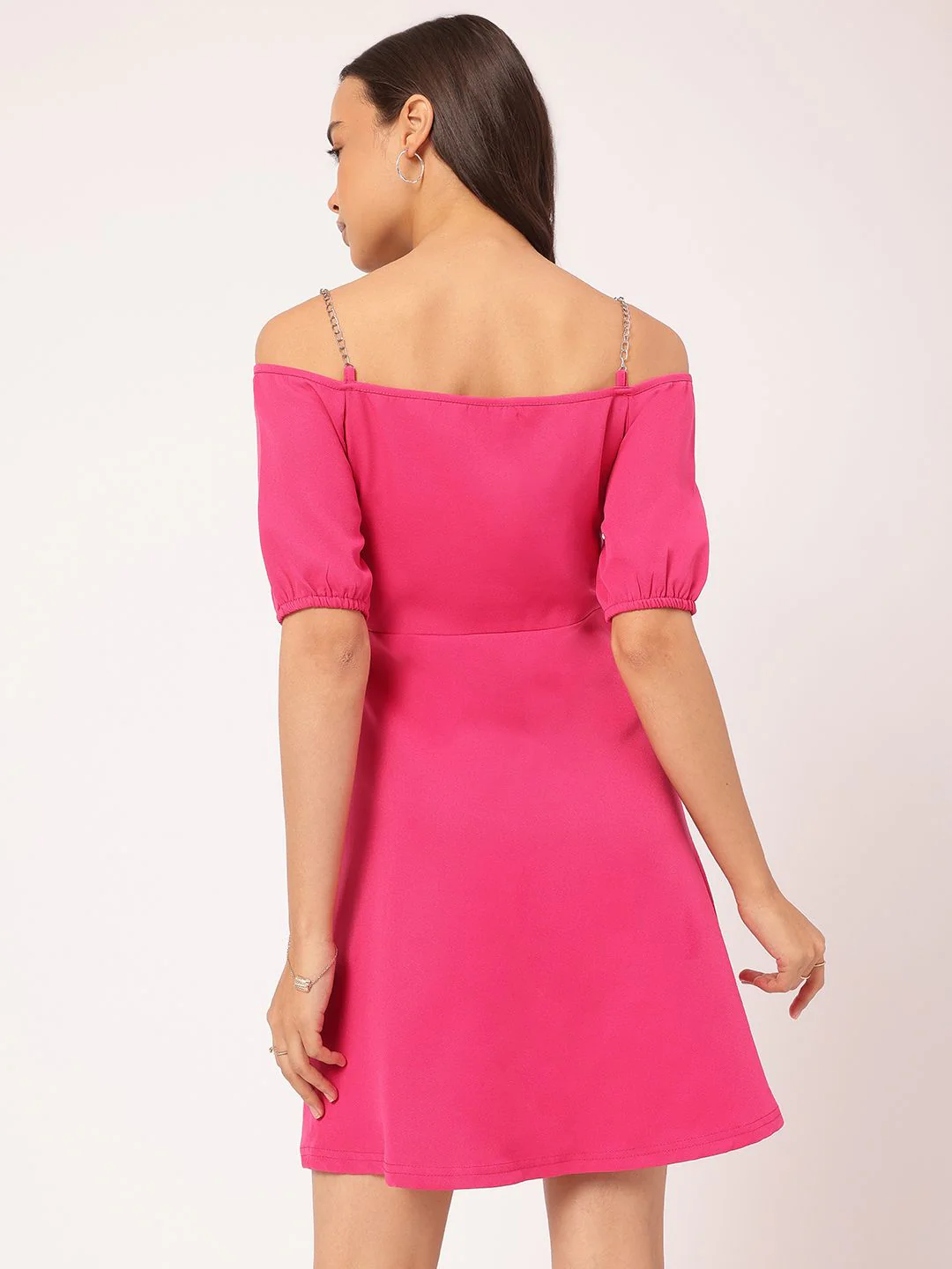 DressBerry Vibrant Vibes Cut Outs and Chain Detail A-Line Dress - Image 4