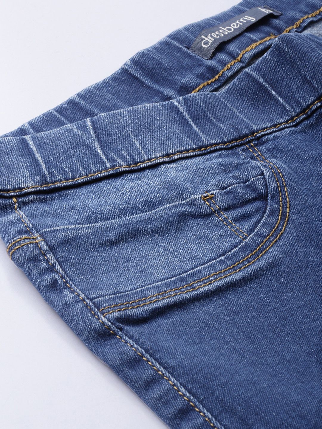 DressBerry Women Blue Super Skinny Fit Jeggings - Image 6