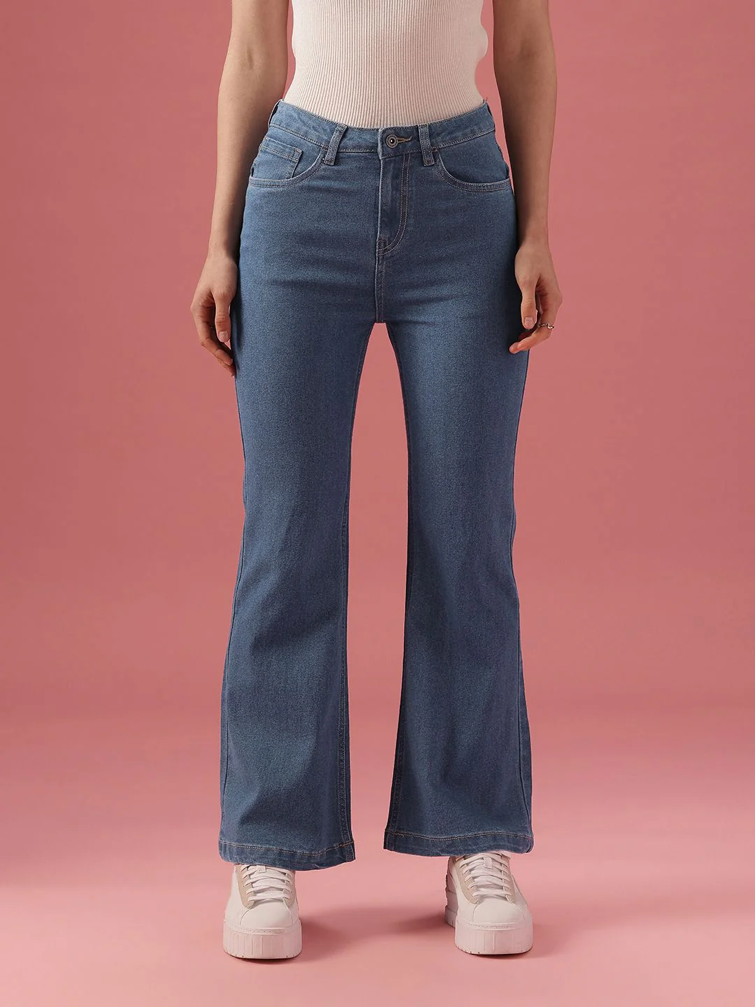 DressBerry Women Bootcut High-Rise Stretchable Jeans - Image 2