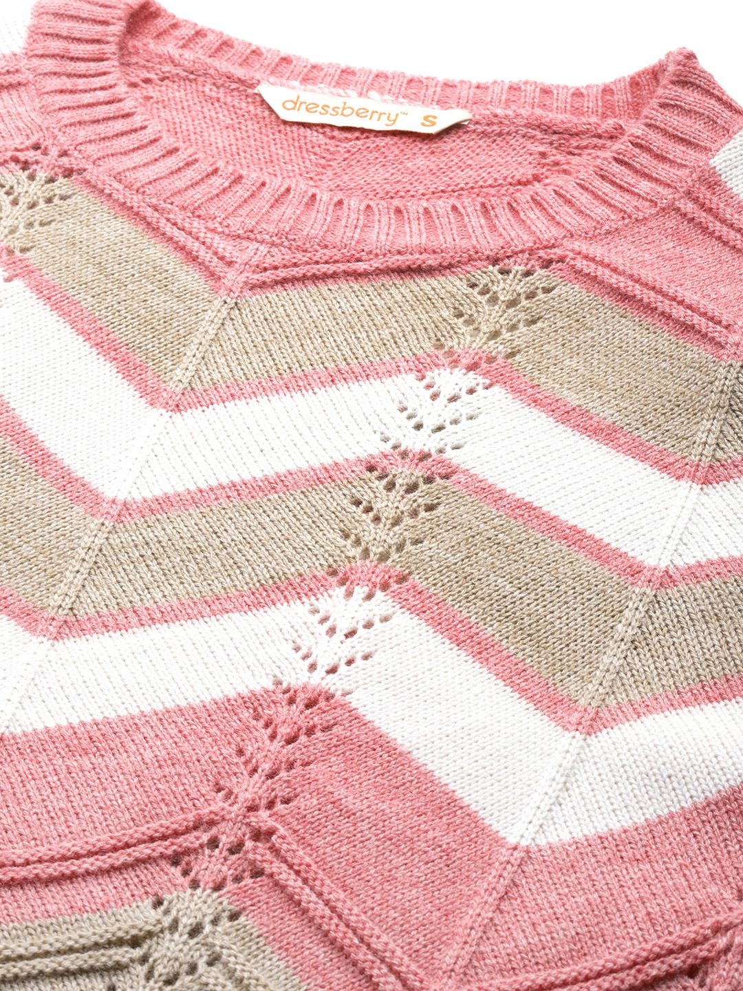 DressBerry Women Chevron Acrylic Pullover - Image 2