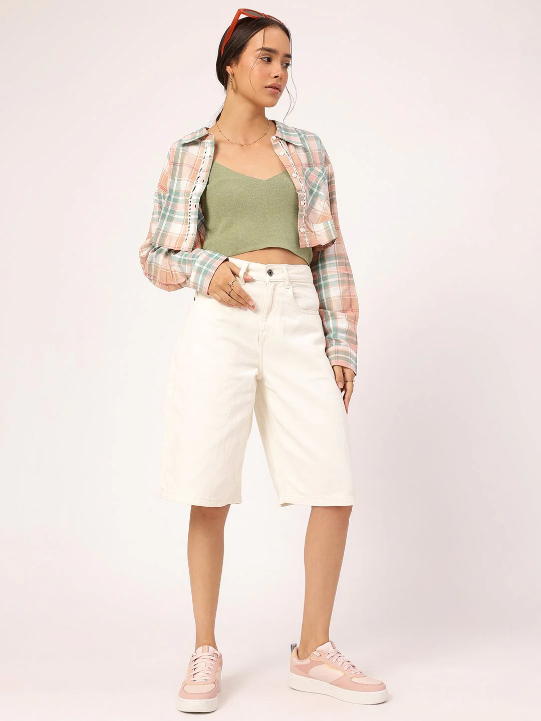 DressBerry Women Denim Duds Bermuda Skater Fit Shorts - Image 6