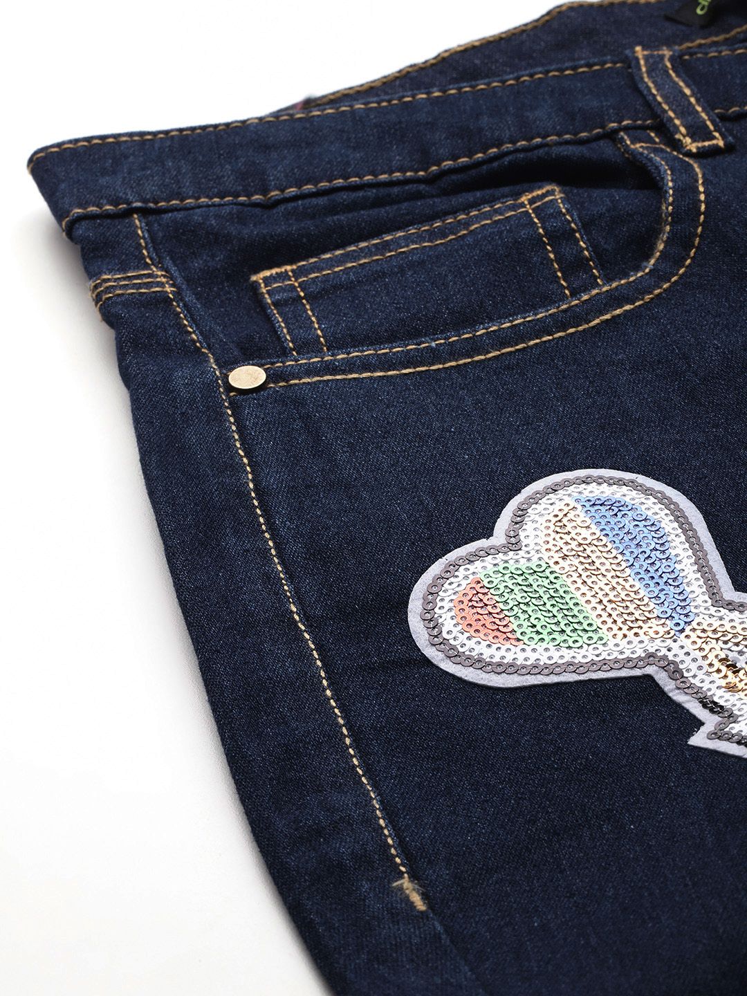 DressBerry Women Embellished Mom Fit Jeans - Image 6