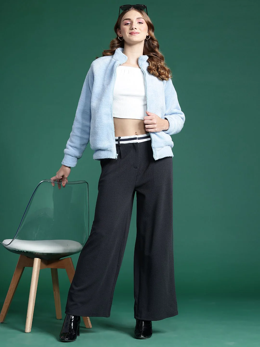 DressBerry Women Faux Fur Tailored Jacket