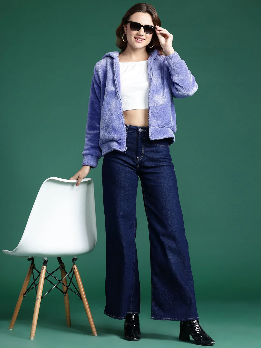 DressBerry Women Faux Fur Woven Jacket - Image 4