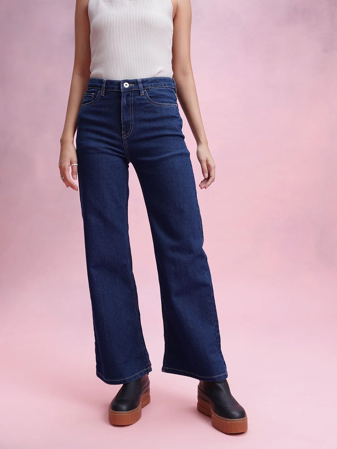 DressBerry Women Flared High-Rise Stretchable Jeans - Image 2