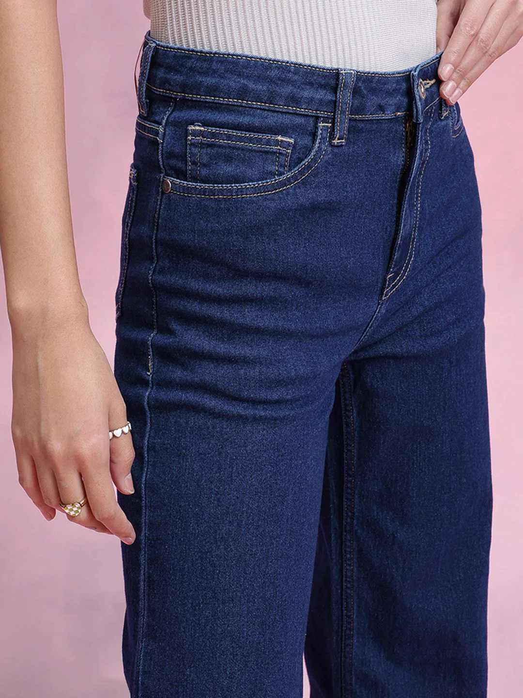 DressBerry Women Flared High-Rise Stretchable Jeans - Image 4