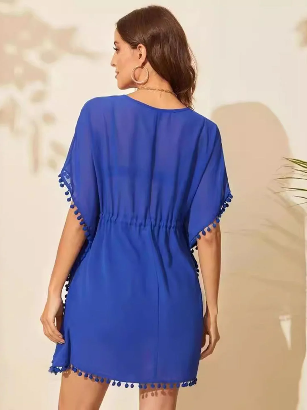 DressBerry Women Kimono Sleeve Kaftan Mini Dress - Image 4