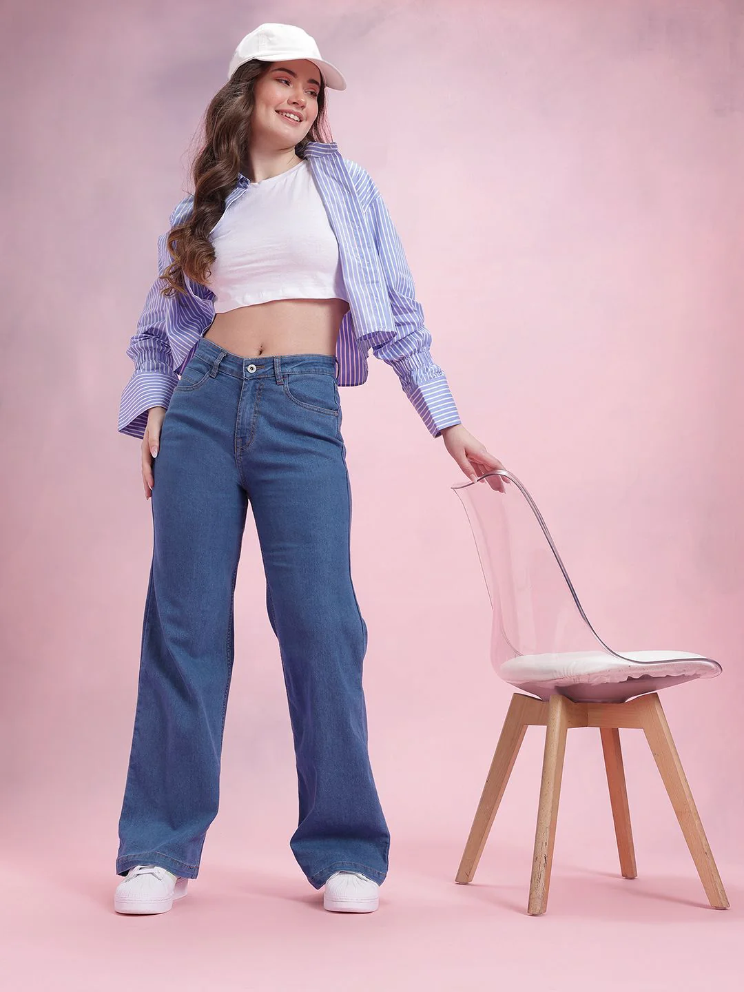 DressBerry Women Mid-Rise Wide Leg Jeans - Image 4
