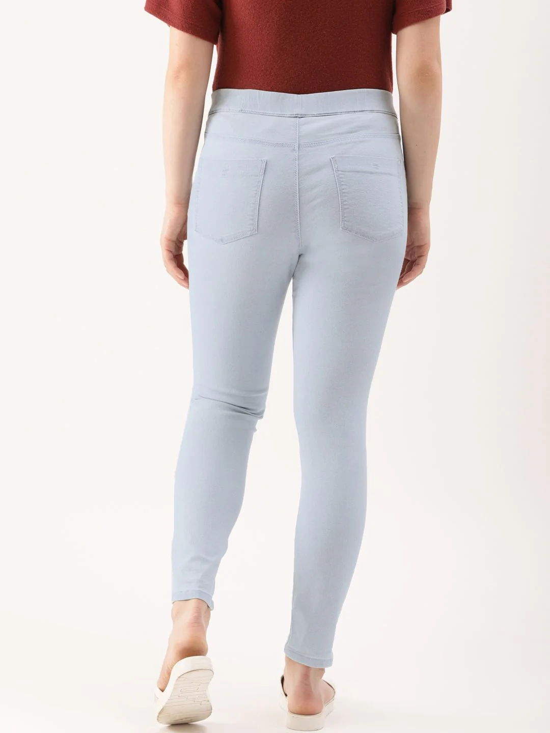DressBerry Women Pack of 2 Solid Super Skinny Fit Ankle-Length Denim Jeggings - Image 3