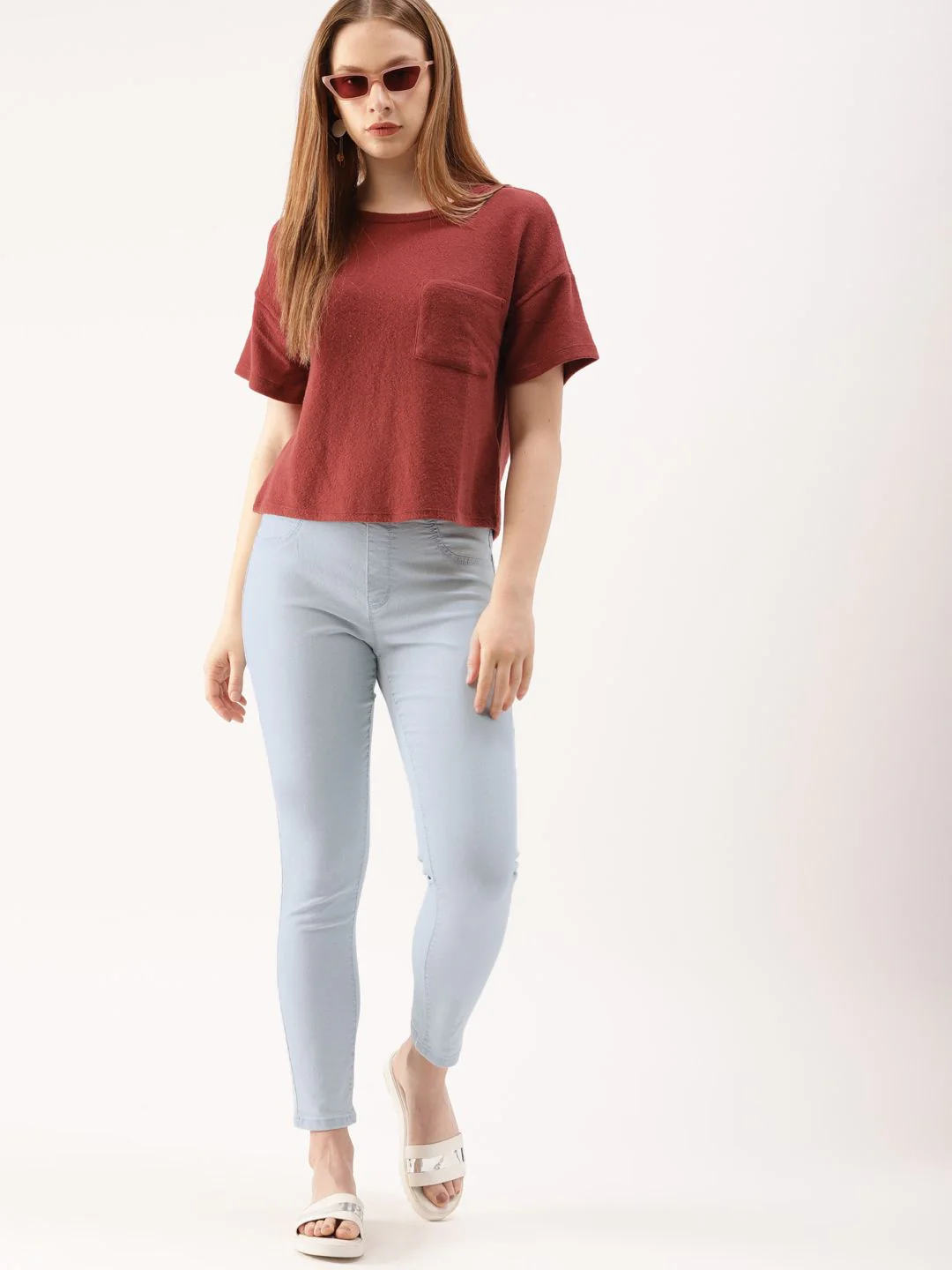 DressBerry Women Pack of 2 Solid Super Skinny Fit Ankle-Length Denim Jeggings - Image 4