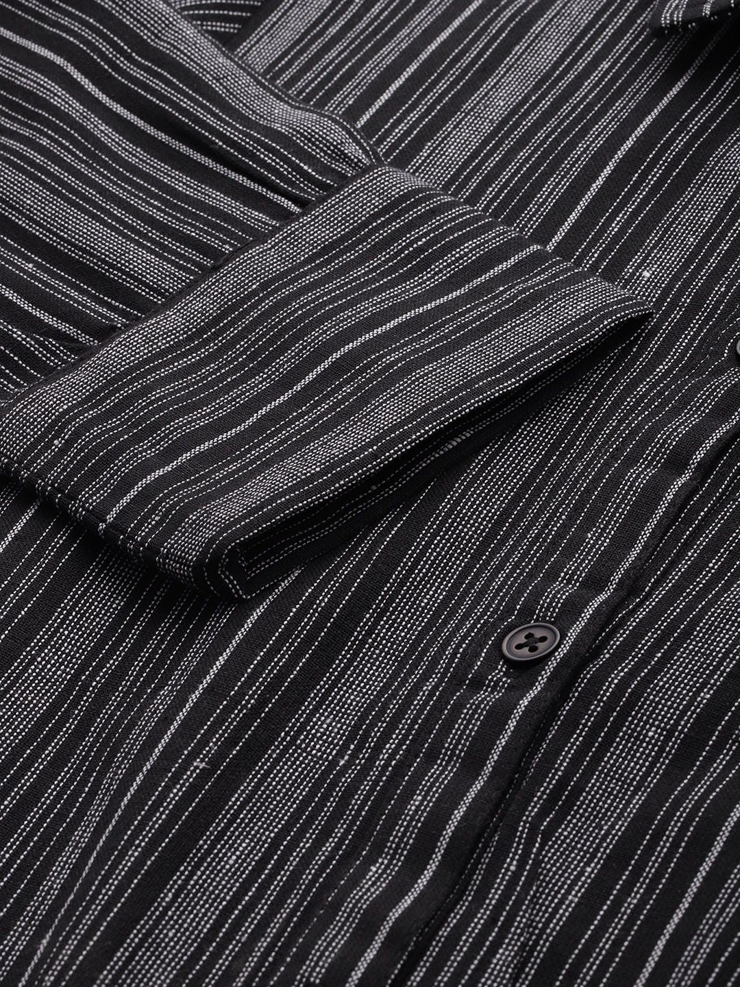 DressBerry Women Pinstripes Opaque Striped Casual Shirt - Image 3