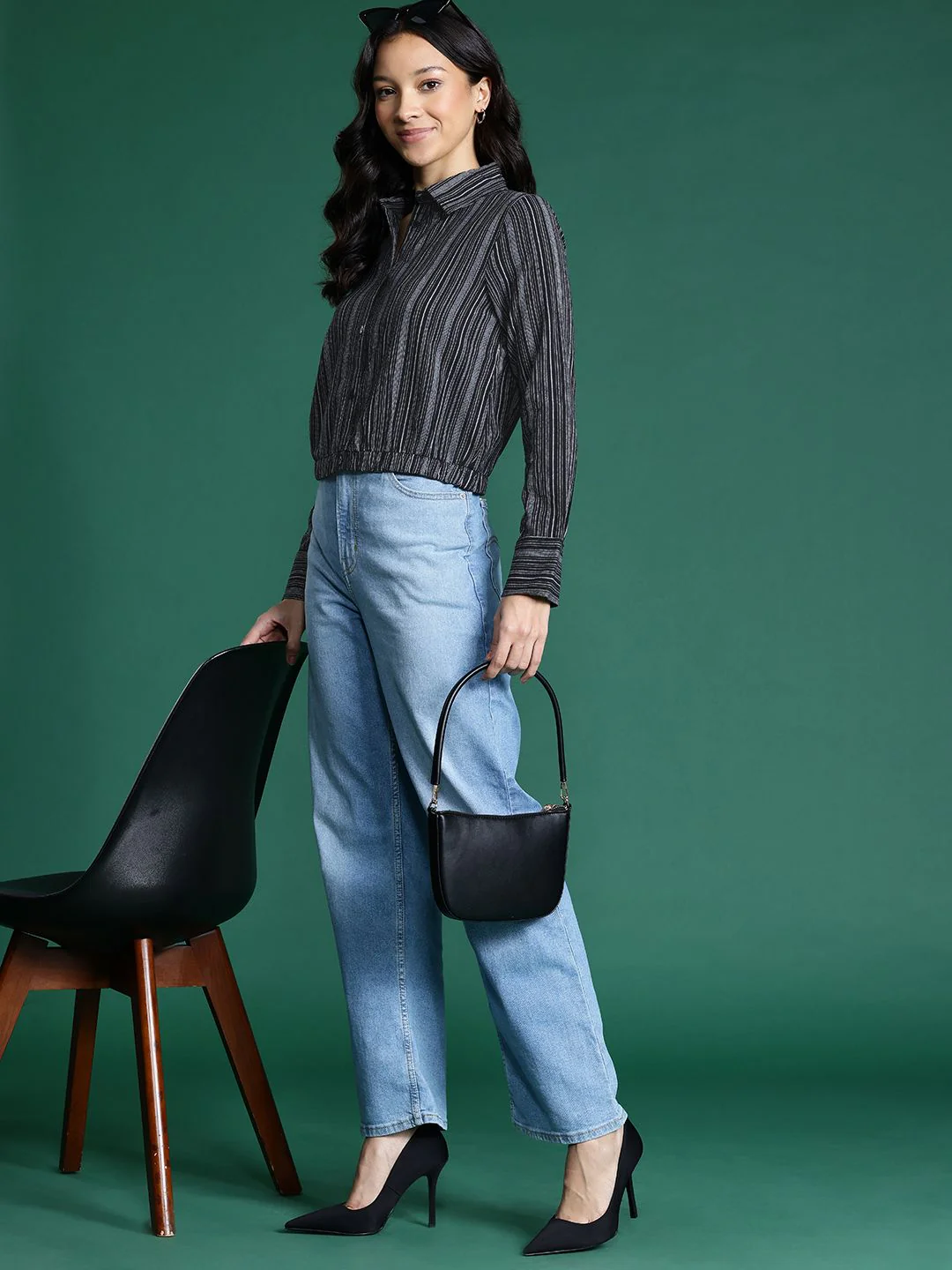 DressBerry Women Pinstripes Opaque Striped Casual Shirt - Image 6
