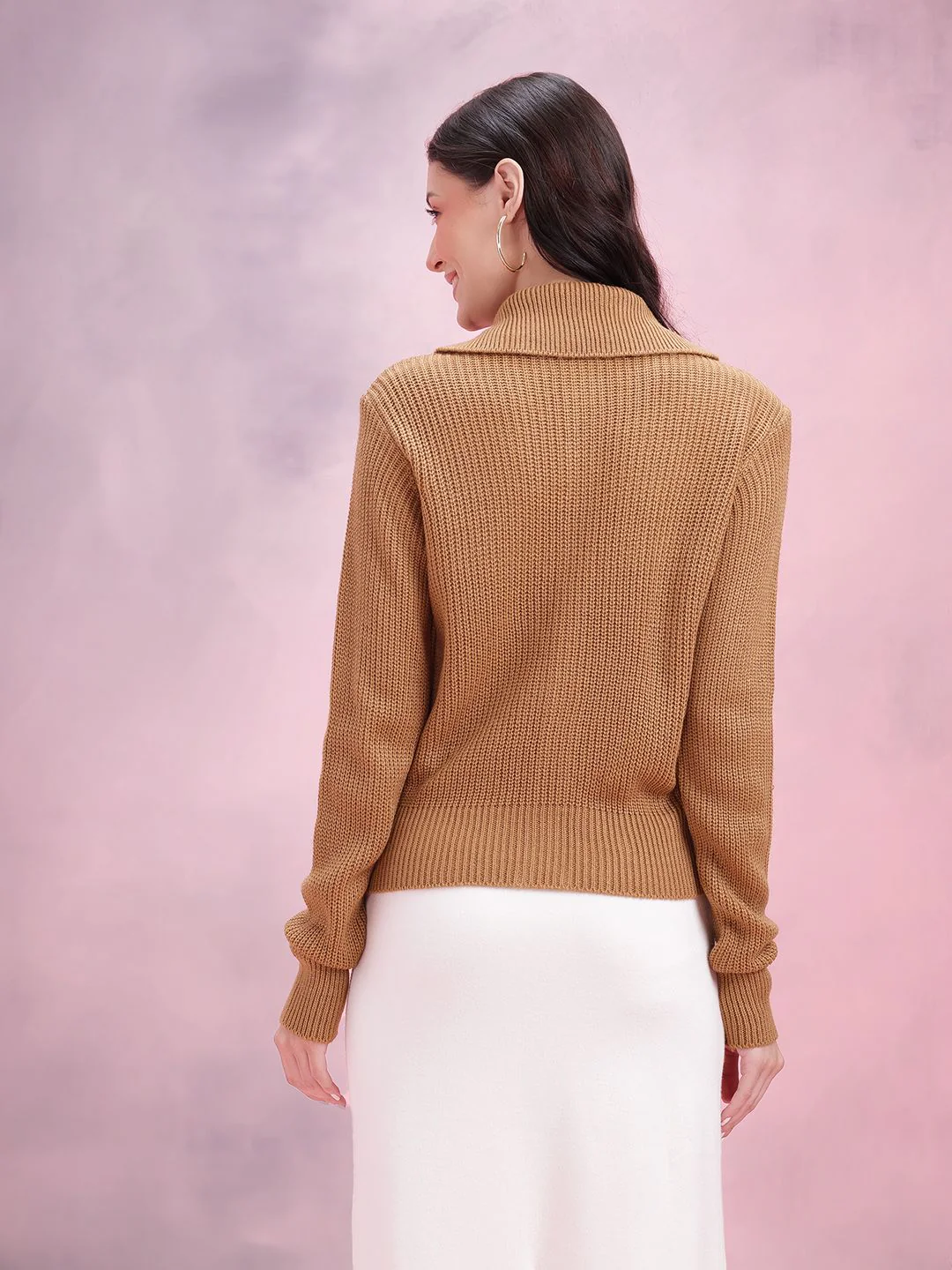 DressBerry Women Ribbed Acrylic Cardigan - Image 4