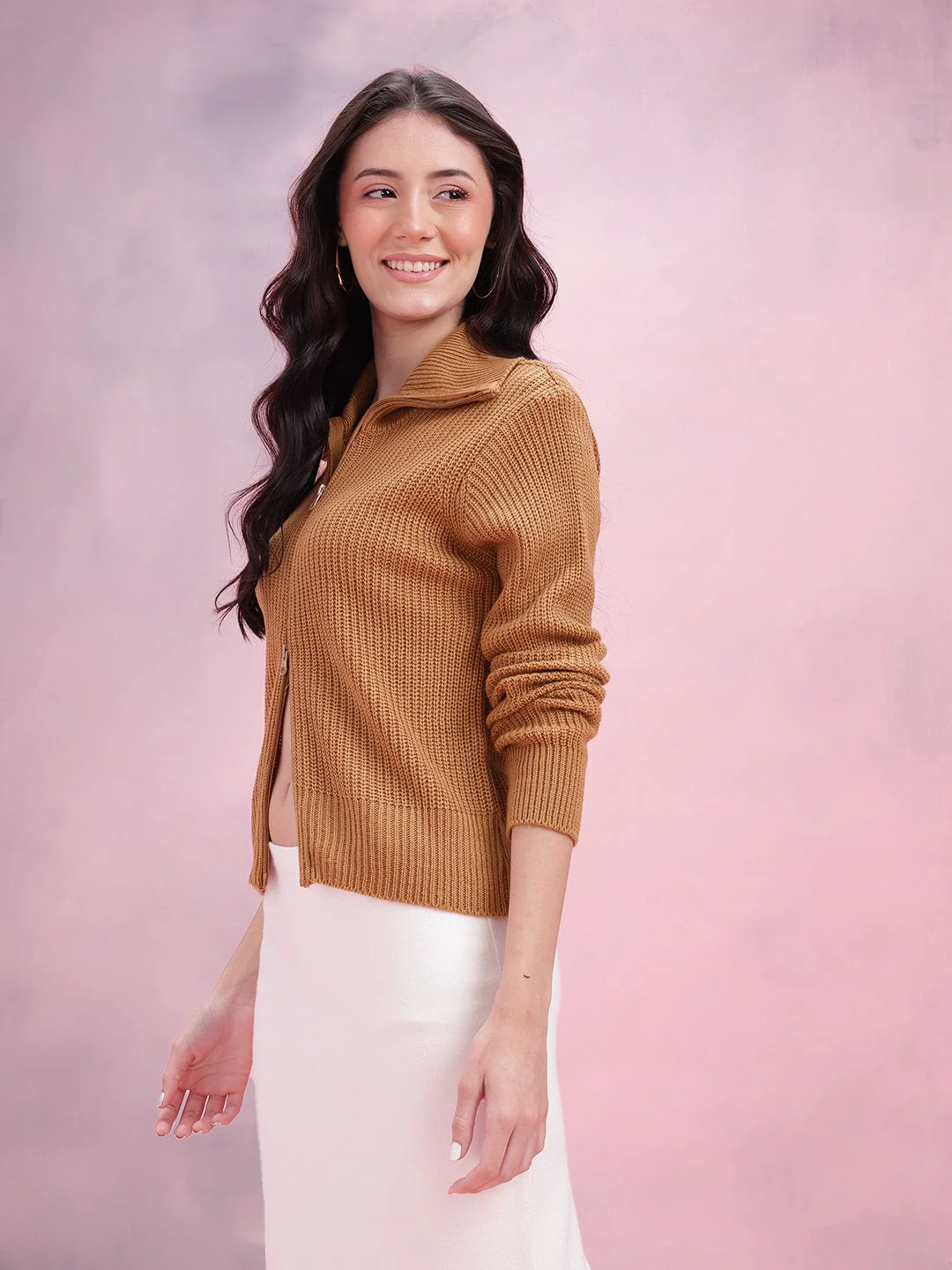 DressBerry Women Ribbed Acrylic Cardigan - Image 5