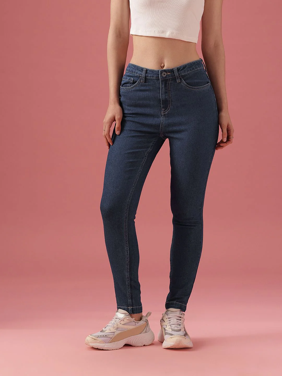 DressBerry Women Skinny Fit High-Rise Light Fade Stretchable Jeans - Image 2