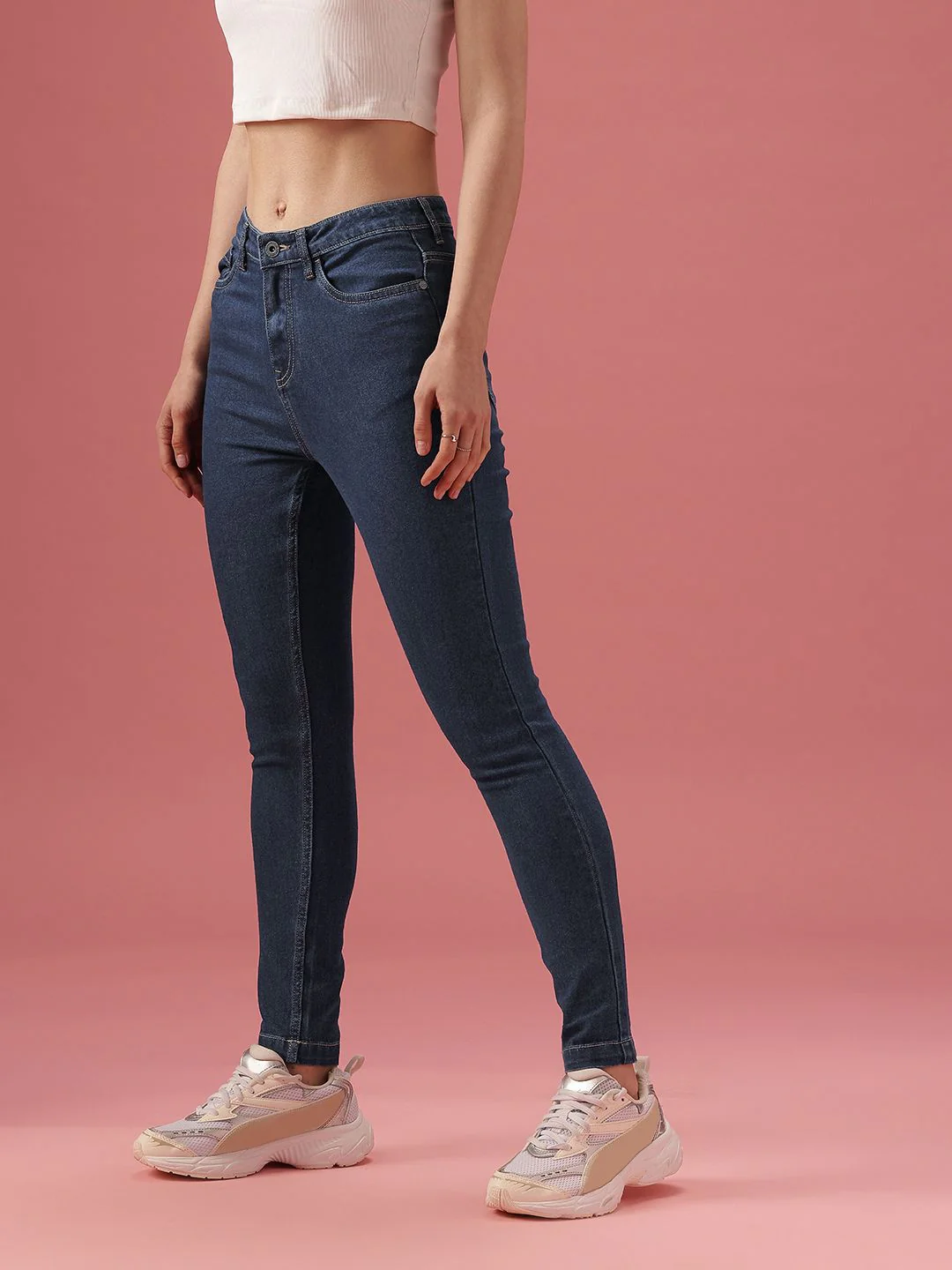DressBerry Women Skinny Fit High-Rise Light Fade Stretchable Jeans - Image 3