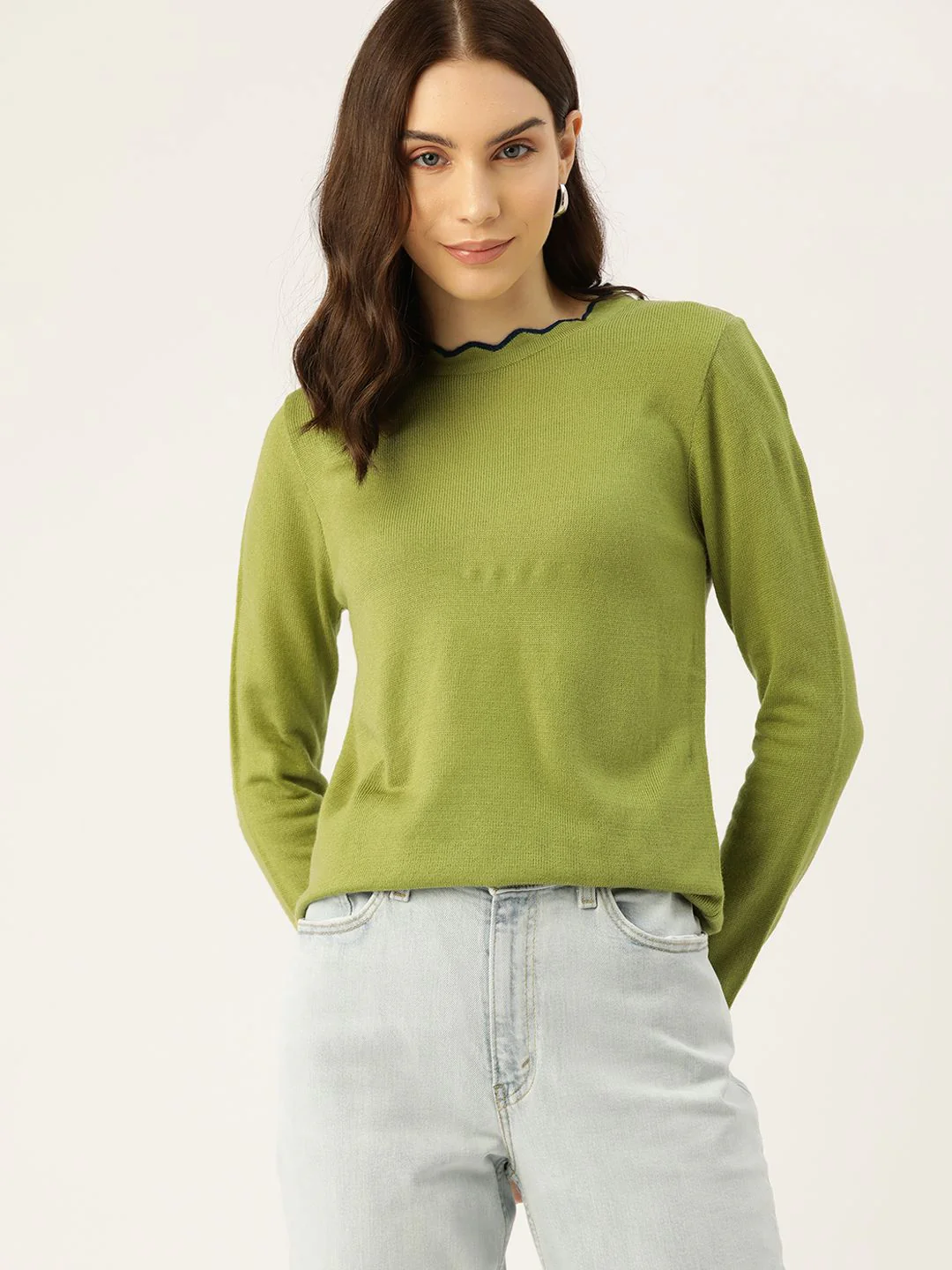 DressBerry Women Solid Acrylic Pullover - Image 3