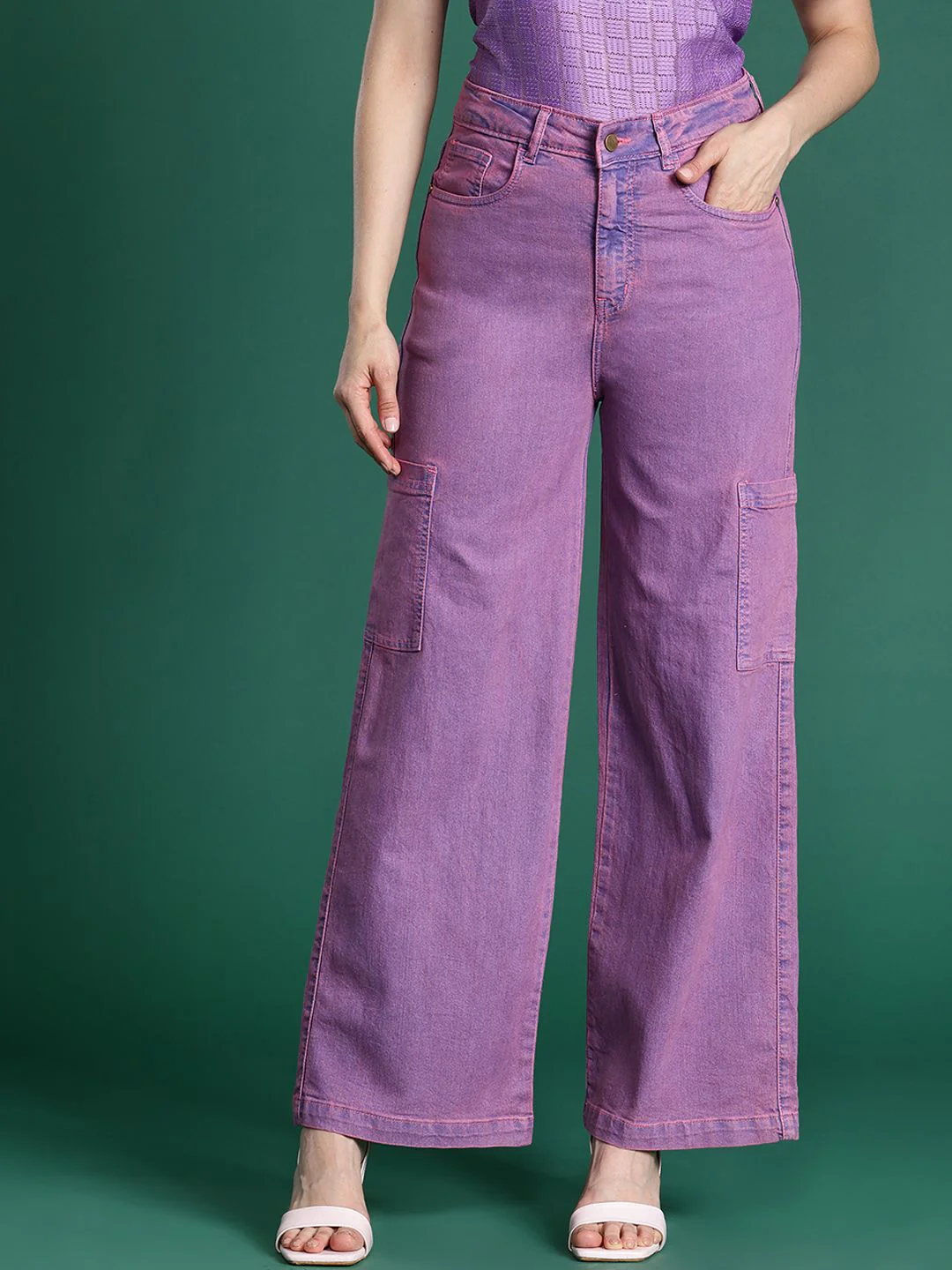 DressBerry Women Straight Fit Coloured Jeans - Image 2