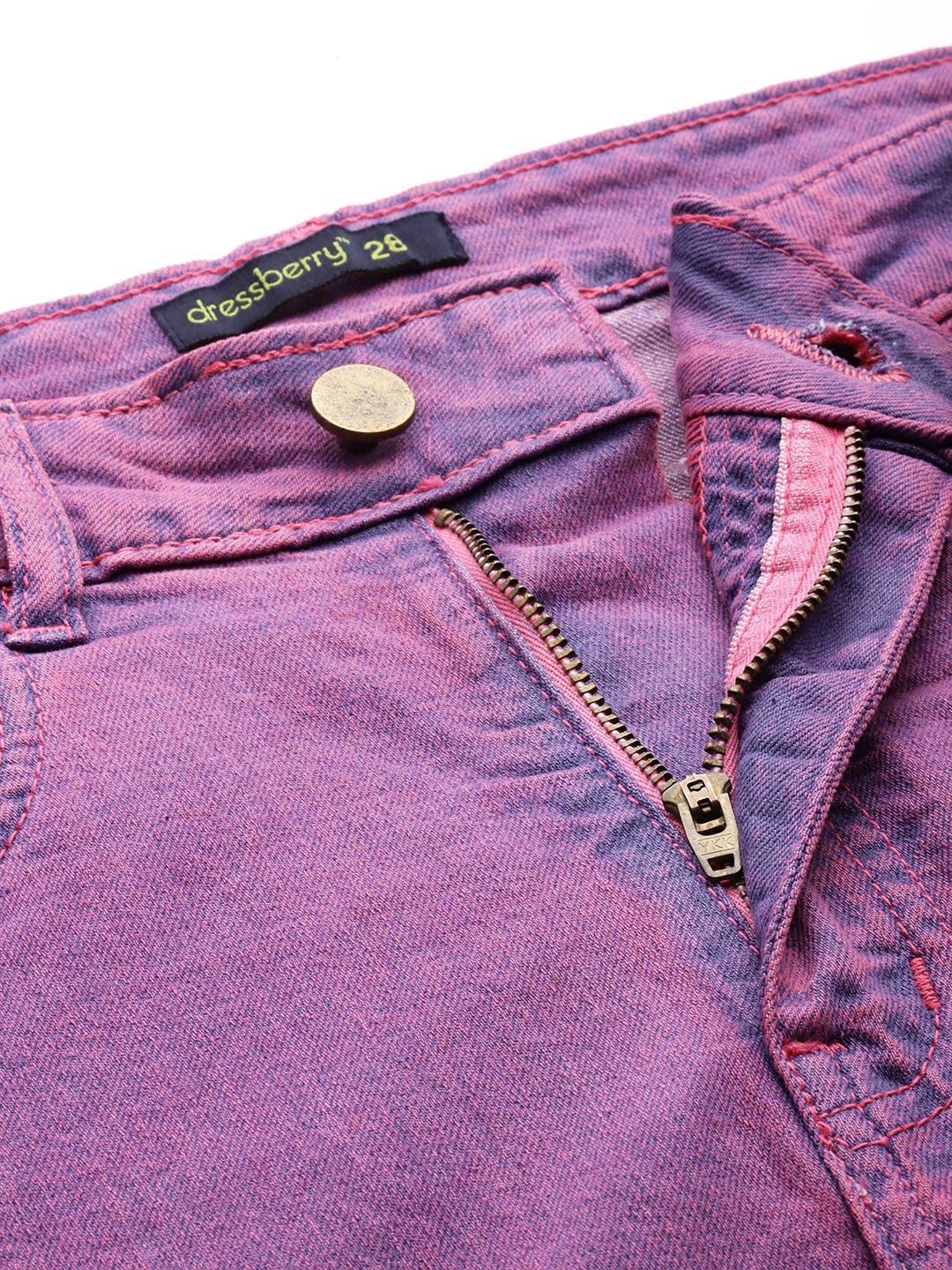 DressBerry Women Straight Fit Coloured Jeans - Image 4