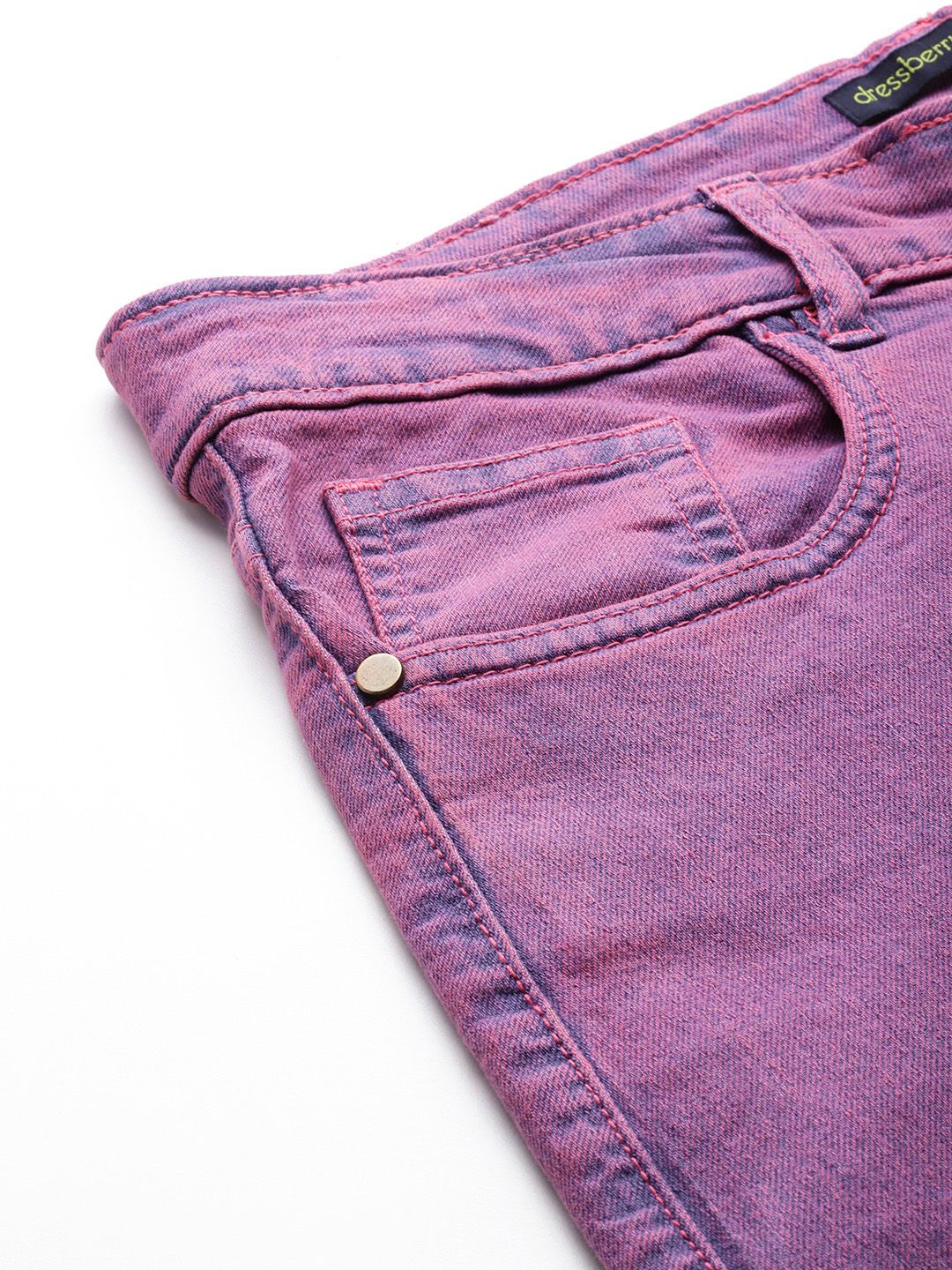 DressBerry Women Straight Fit Coloured Jeans - Image 6