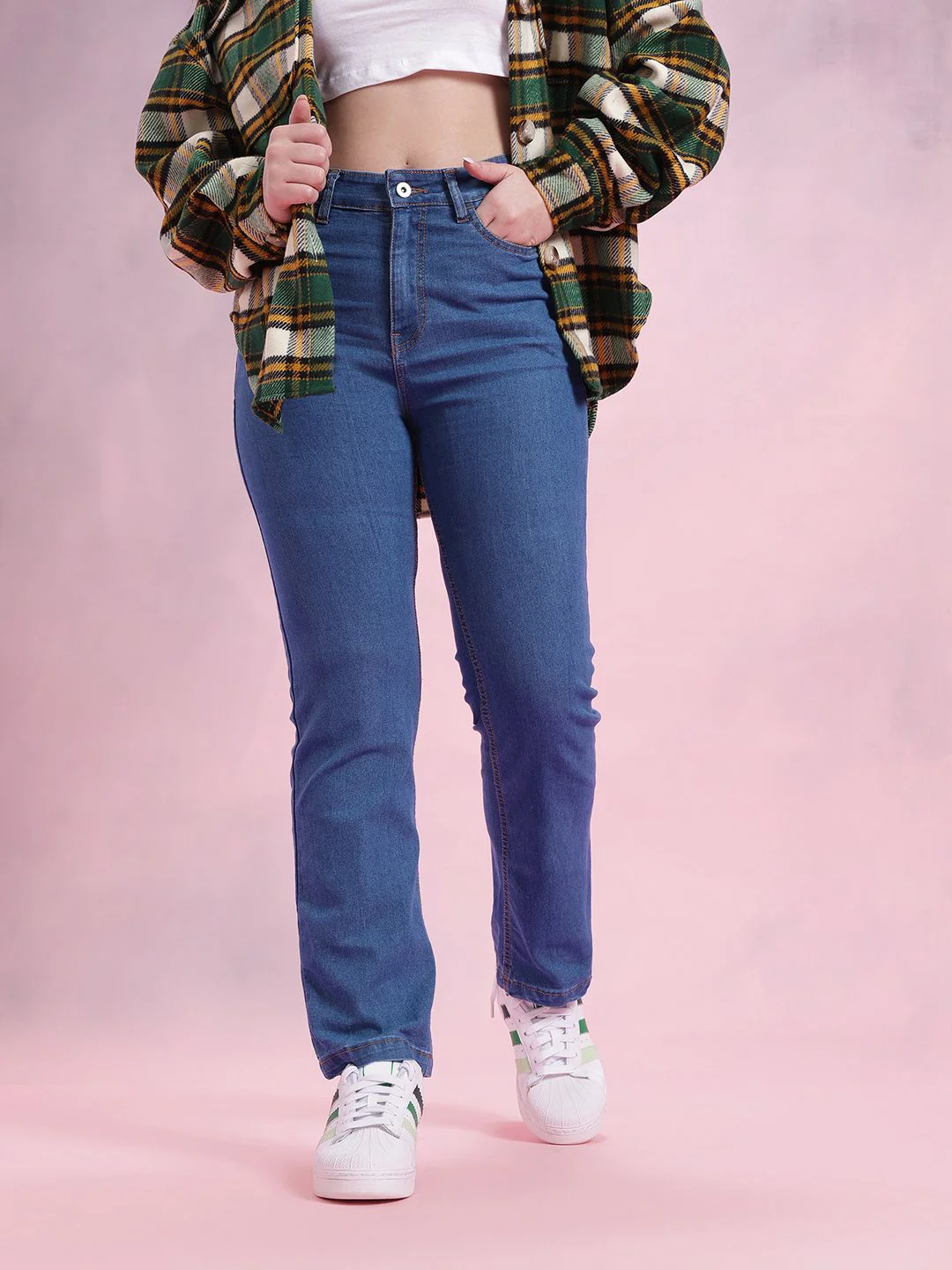 DressBerry Women Straight Fit High-Rise Jeans